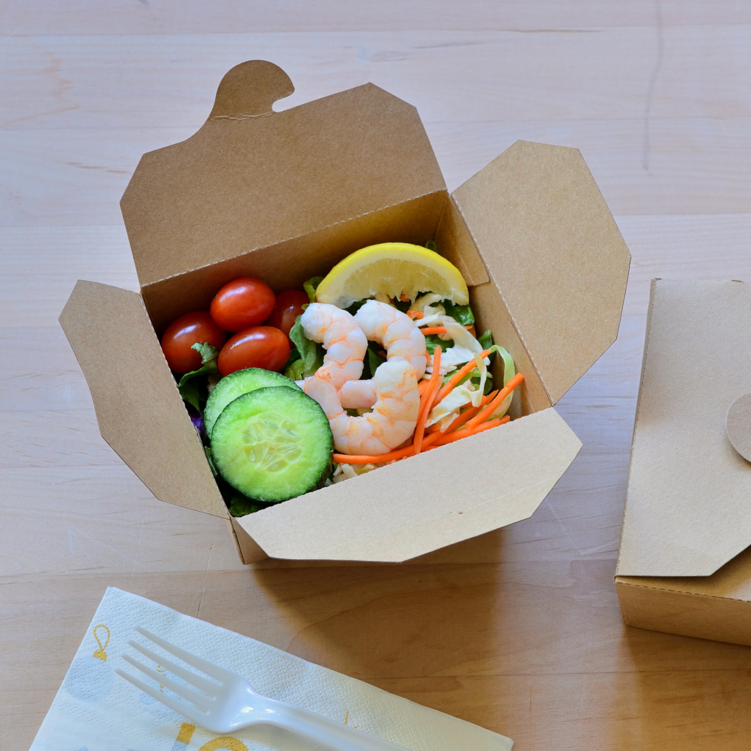 Youngever 50-Pack 26oz Disposable Food Containers - Eco-Friendly Takeout Boxes for Restaurants & Catering
