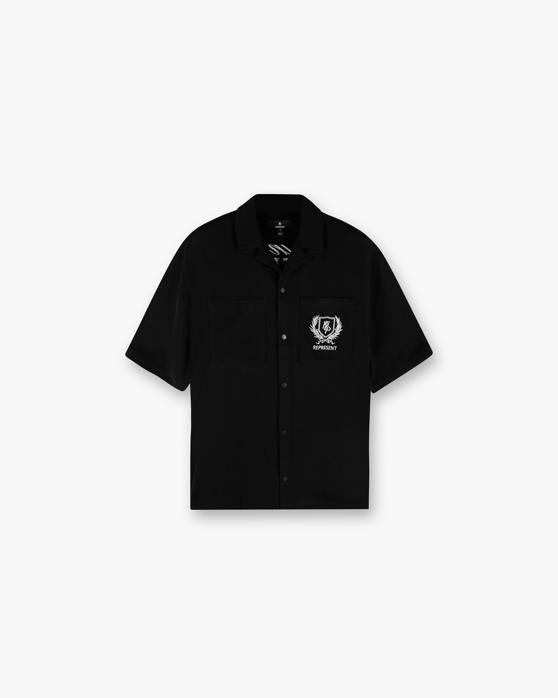 Represent Crest Shirt - Jet Black Men's Fashion T-Shirt | Streetwear & Casual Style for Everyday Wear