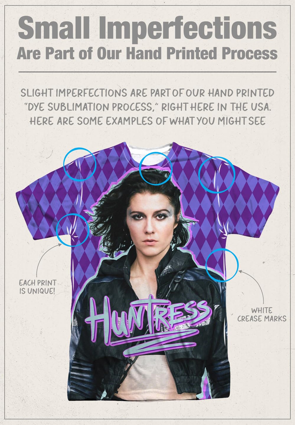 Birds of Prey Huntress Graphic Unisex T-Shirt for Men & Women - Premium Sublimated Tee for Cosplay, Comic Con & Superhero Fans