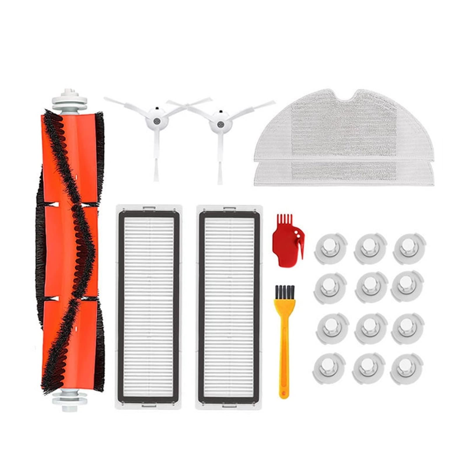 Xiaomi 1s Robot Vacuum Cleaner Parts - HEPA Filter, Side Brush & Main Brush Set (21pcs) - Compatible with Mi Robot Vacuum, Roborock S50 S5 Max - Essential Cleaning Accessories for Home & Kitchen - Perfect for Pet Hair, Hardwood Floors & Daily Maintenance
