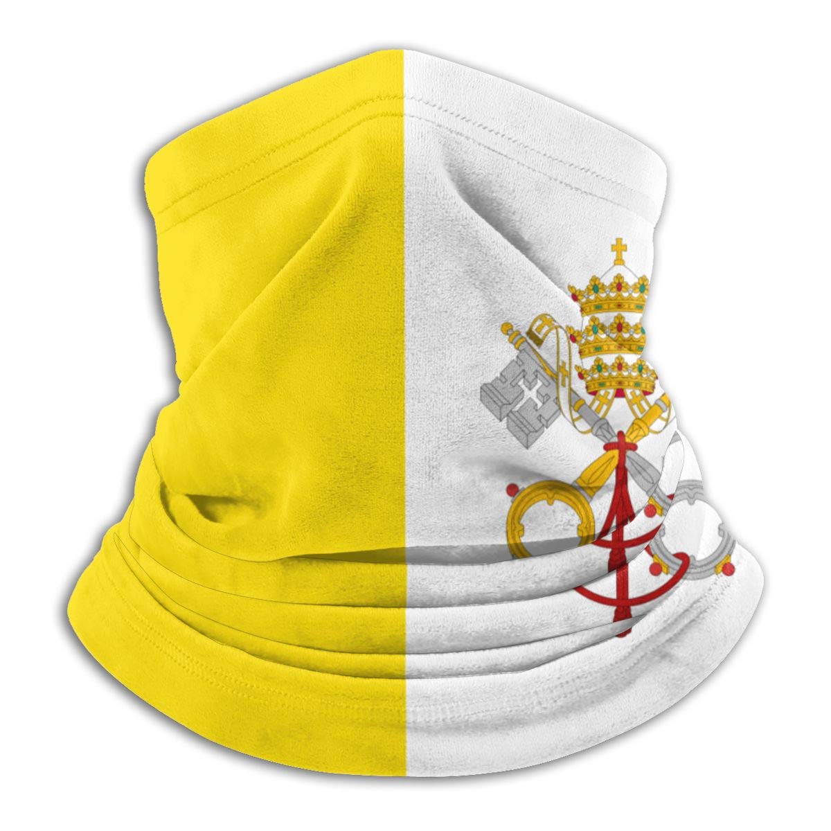 Vatican Flag Neck Warmer Scarf - Winter Warm Unisex Headwear for Cold Weather | Perfect for Outdoor Sports, Travel & Religious Events