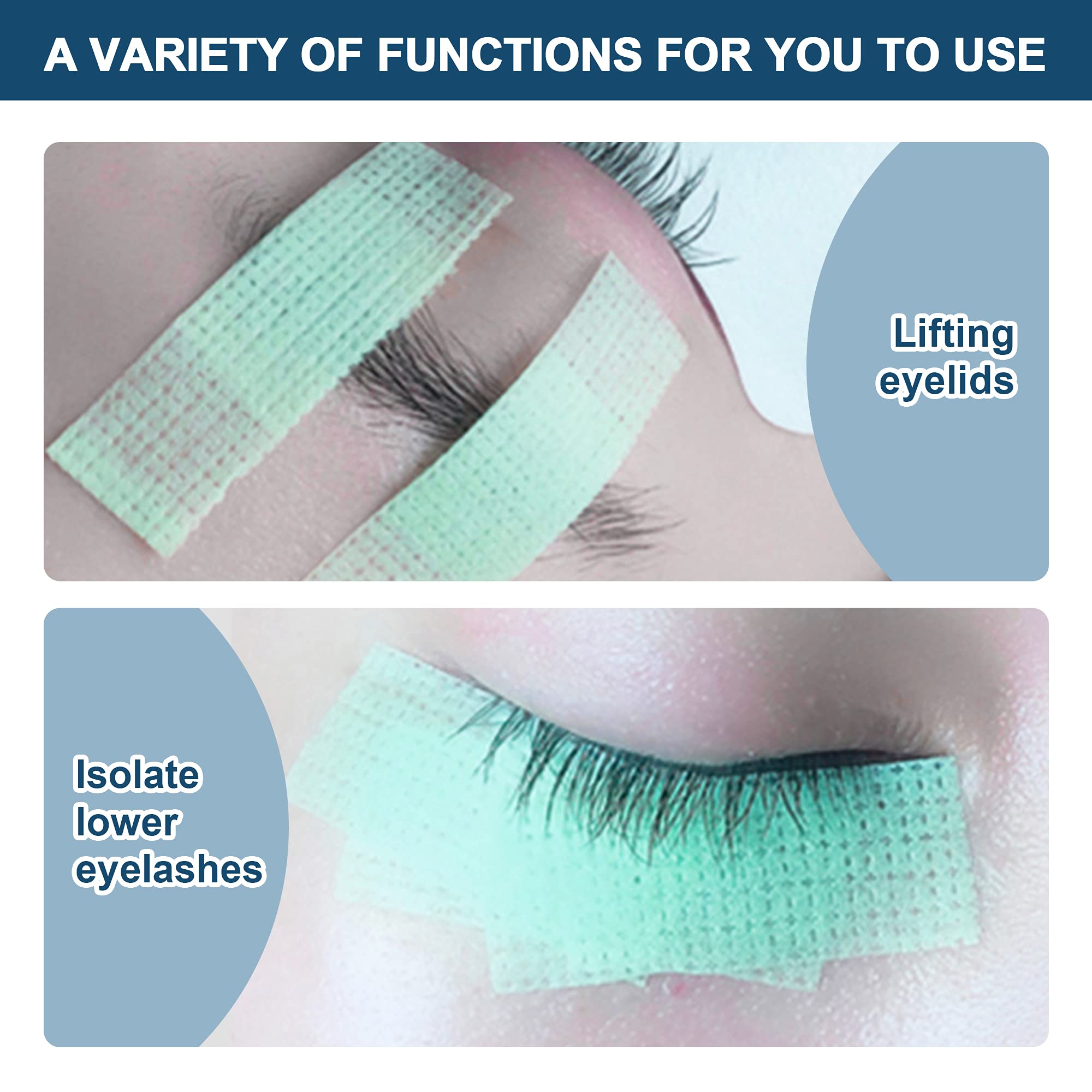 6 Rolls Eyelash Extension Tape - Breathable Fabric Adhesive Tape for Eyelash Extensions, Under Eye Protection & Individual Lashes (Blue-2) - Perfect for Salon Professionals & DIY Lash Artists at Home