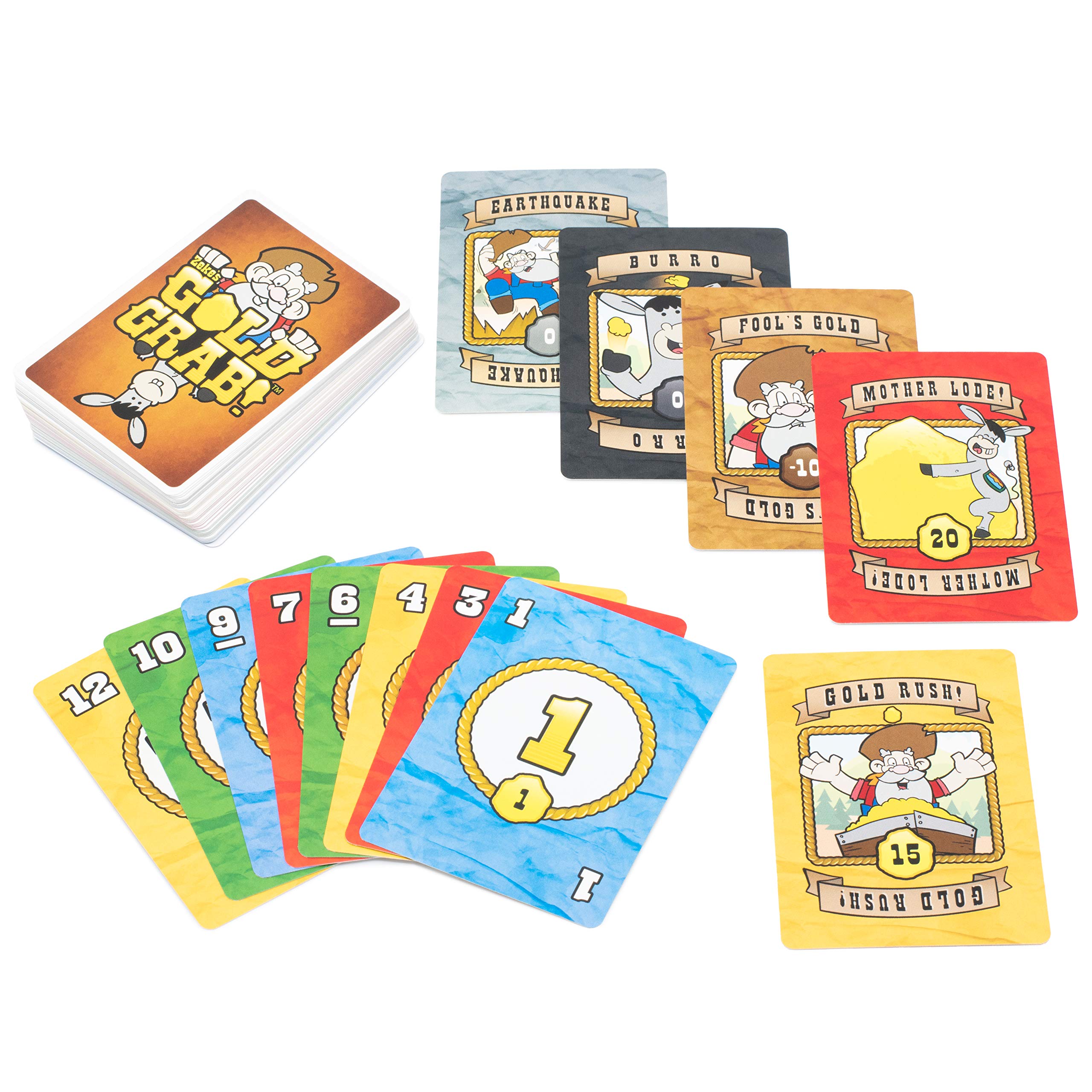 Zeke's Gold Grab! - Award-Winning Family Card Game for Kids, Teens & Adults | Perfect for Family Game Nights & Party Entertainment | Fun Interactive Group Activity