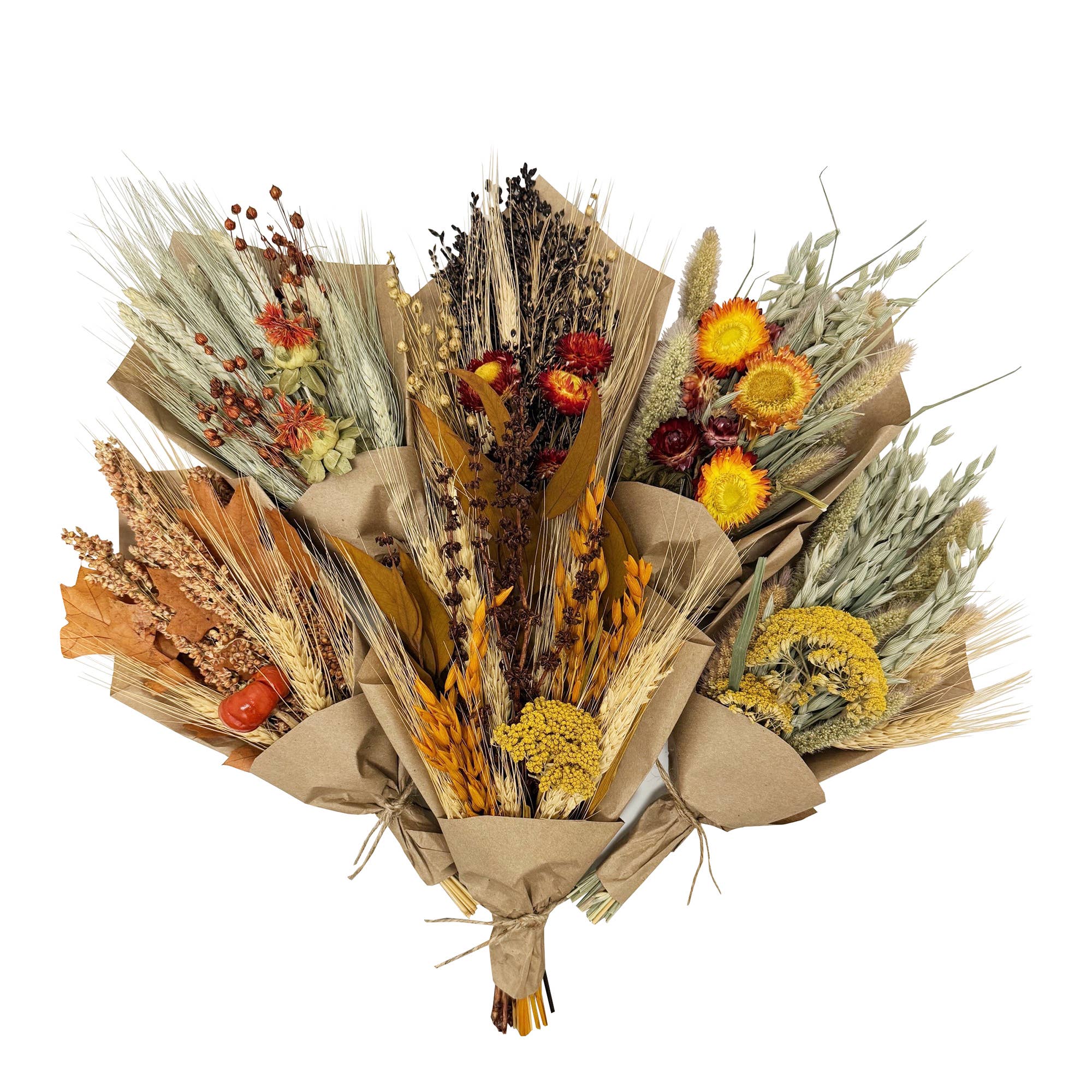 Andaluca Petite Harvest 12 Bouquet - Oak & Pompino Scented Candles for Home Decor, Wedding Centerpieces & Romantic Gifts | Small Floral Arrangement with Natural Fragrance
