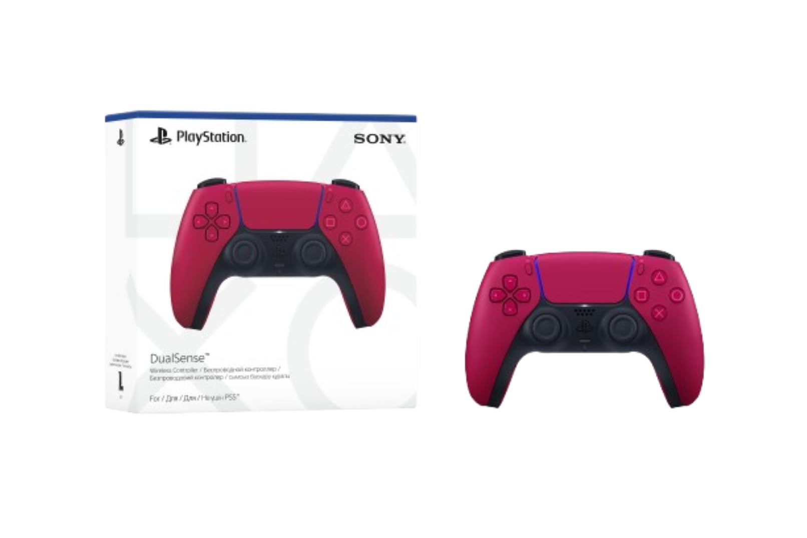 PlayStation DualSense Wireless Controller - Cosmic Red | Official PS5 Gamepad with Haptic Feedback & Adaptive Triggers | Perfect for Gaming, Streaming & Competitive Play