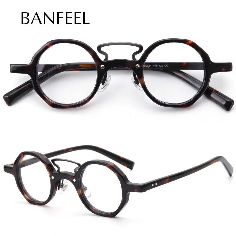 Aror Unisex Full Rim Oval Double Bridge Acetate Titanium Eyeglasses Frame 56499 - Lightweight & Durable Eyewear for Work, Reading, and Fashion Accessories