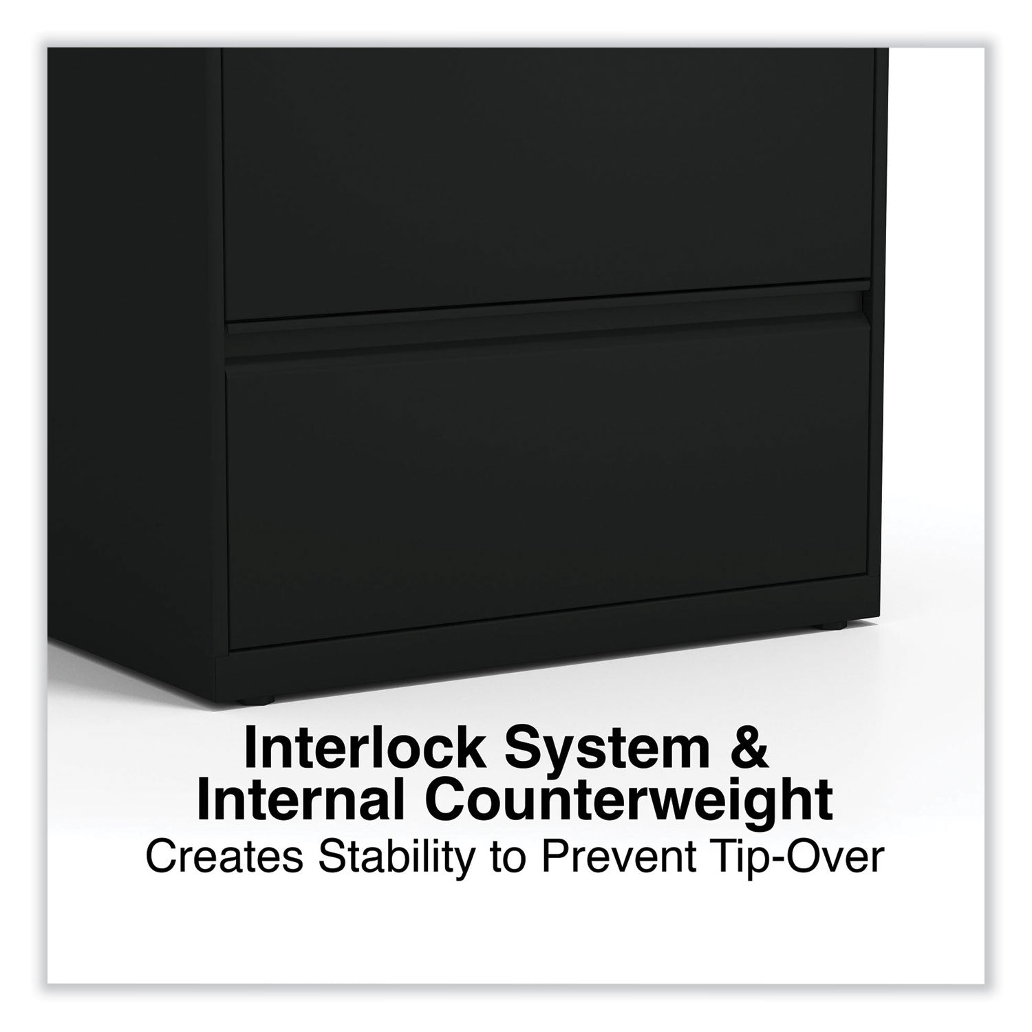 Alera® 4-Drawer Lateral File Cabinet - Legal/Letter Size, Black (30
