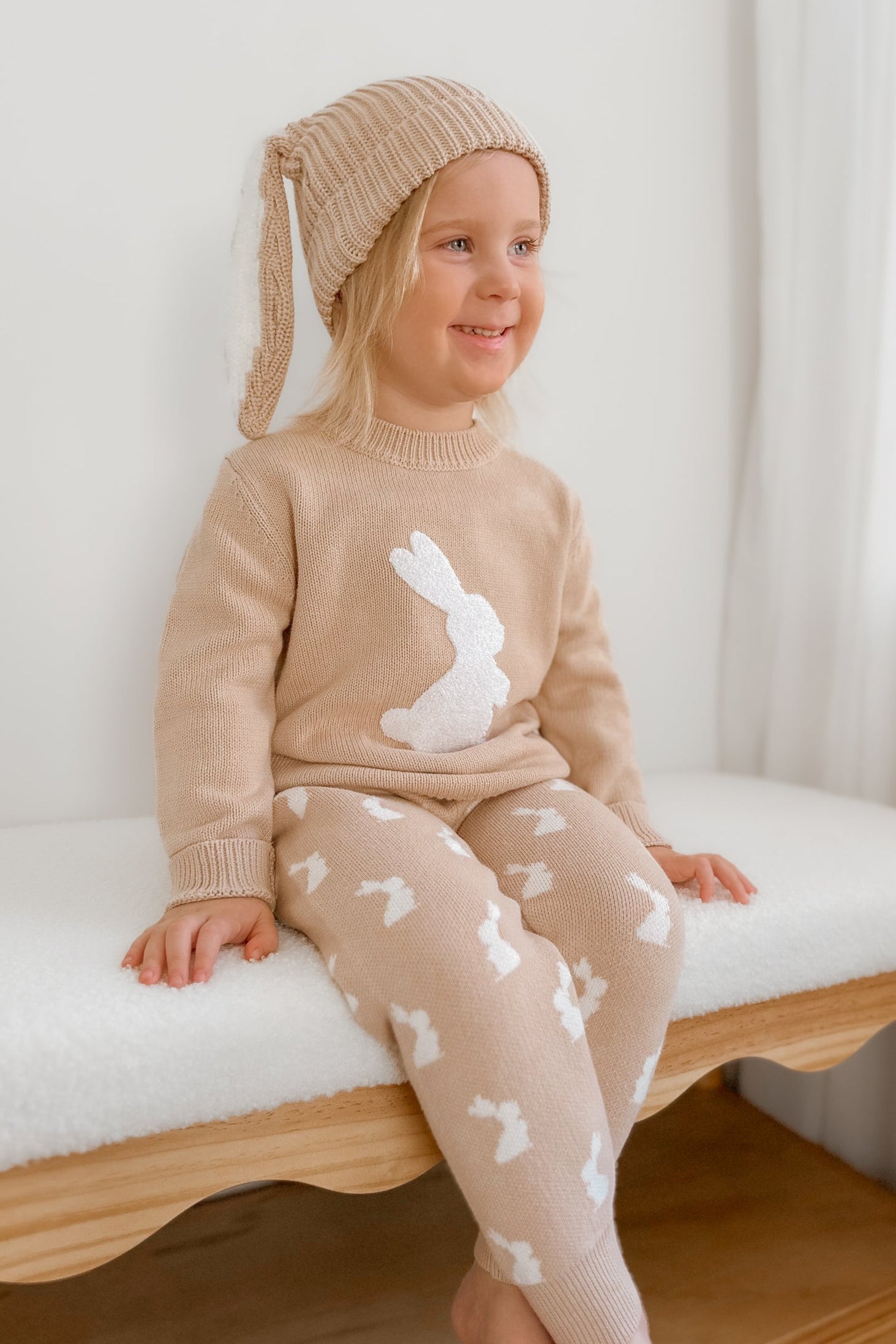 Cozy Knitted Jumper with Adorable Little Bunny Design - Perfect for Winter Outfits & Casual Wear