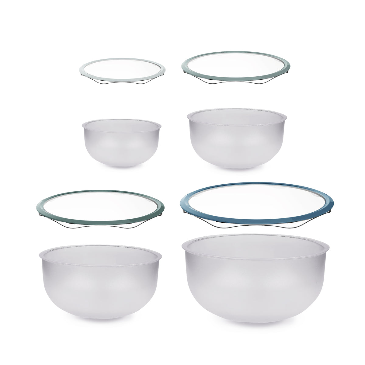DeliOne FlexiLid Food Storage Containers Set - 8 Piece Airtight Kitchen Organizer for Meal Prep, Leftovers & Pantry Organization | BPA-Free Plastic | Stackable Design