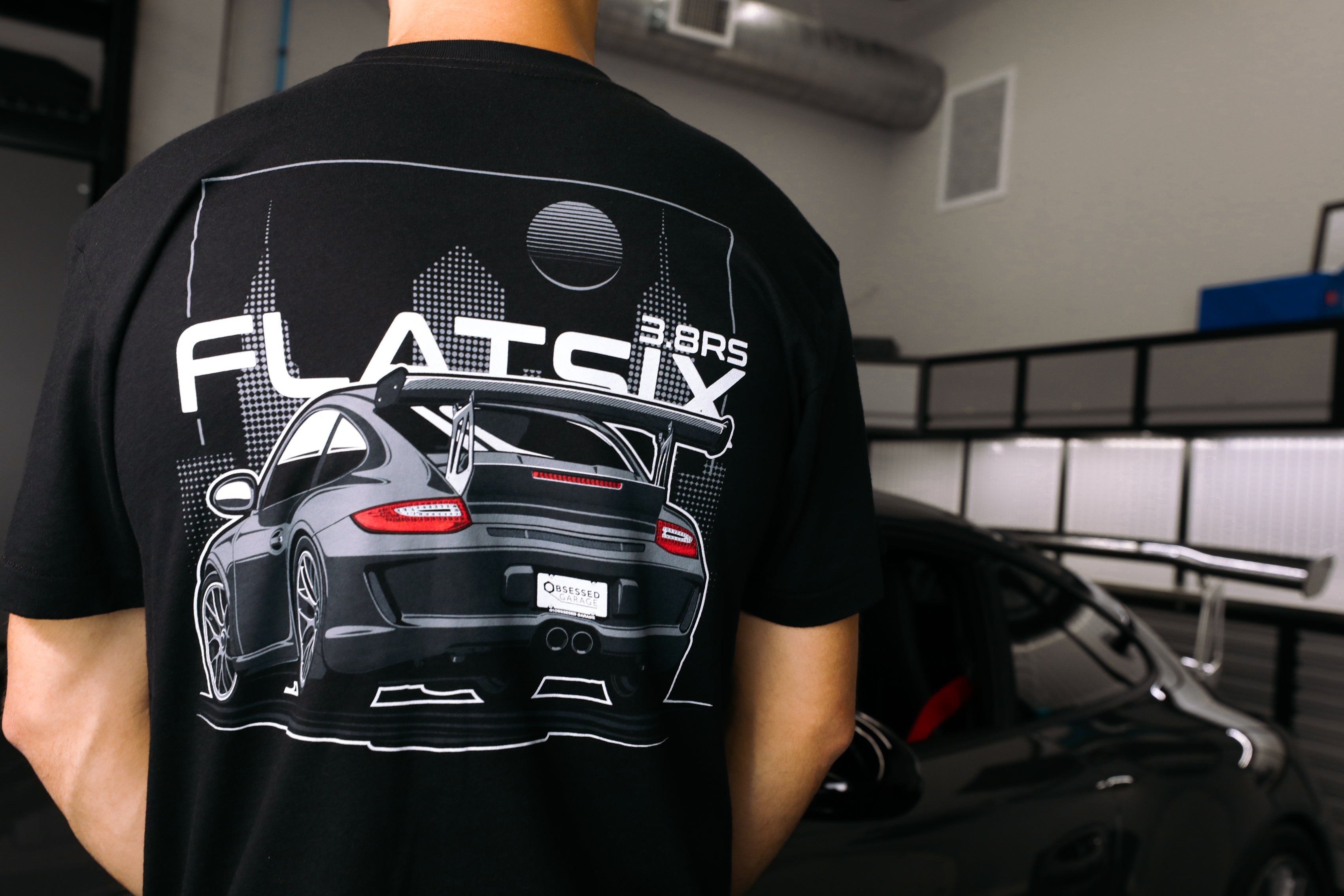 Flat Six Graphic Tee - Premium Cotton T-Shirt for Car Enthusiasts - Perfect for Casual Wear, Car Shows, and Gifts