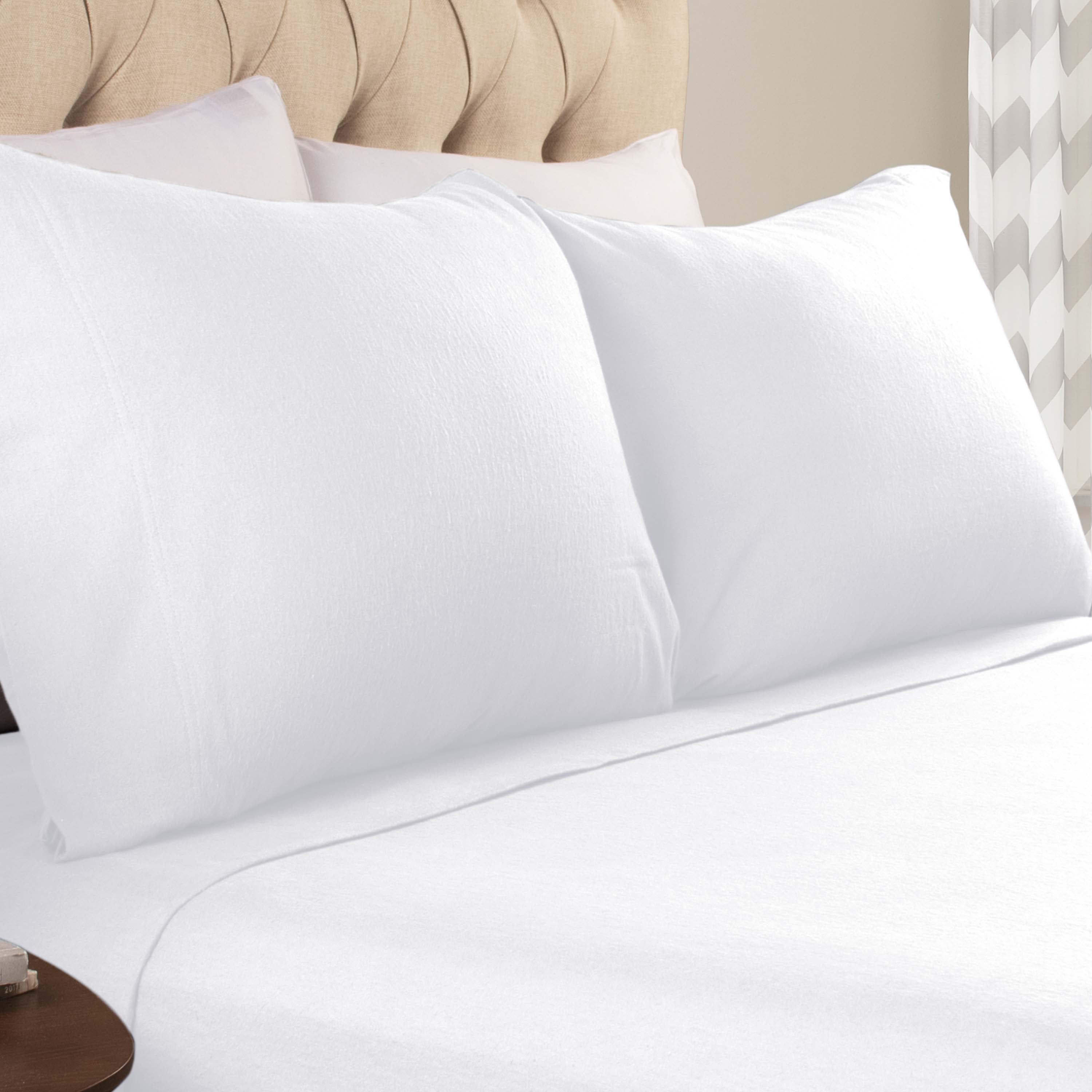 Soft Cotton Flannel 2-Piece Pillowcase Set - Breathable & Cozy Bedding for Winter - Perfect for Home, Hotel, and Guest Room Use