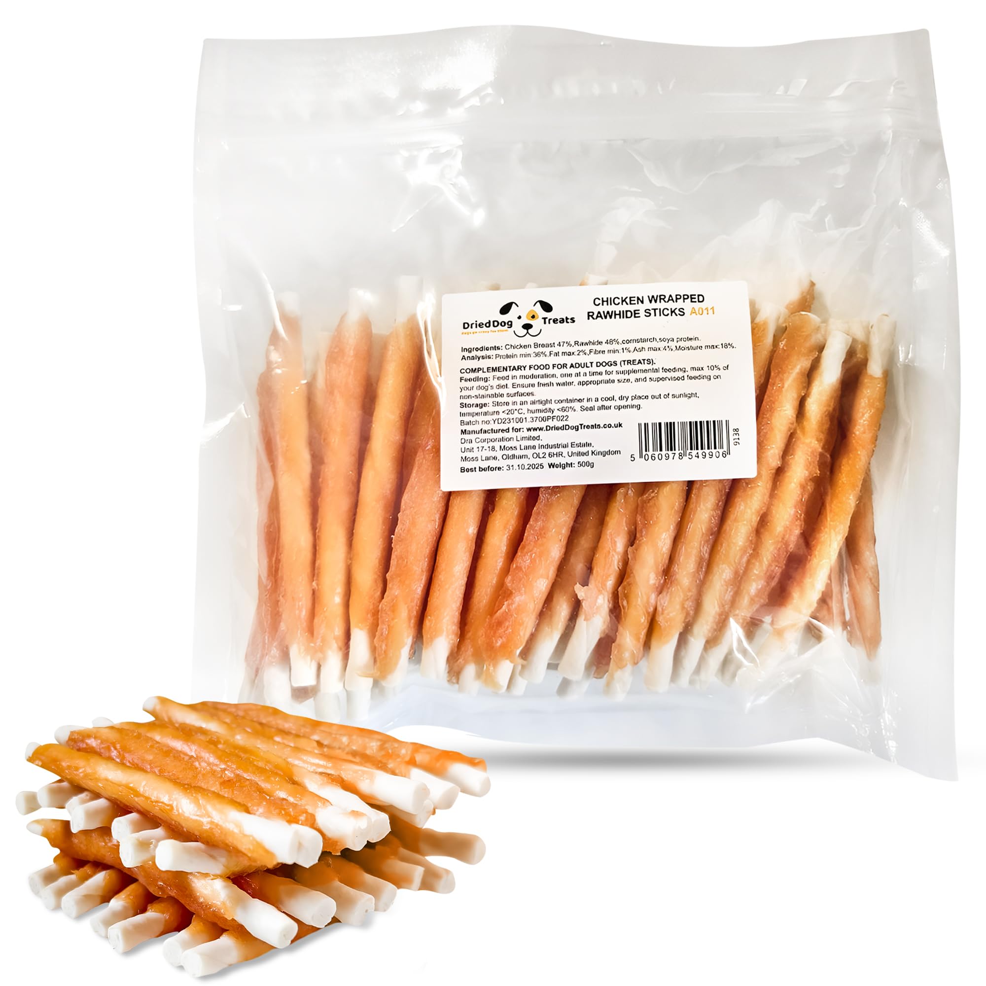 Natural Soft Chicken Wrapped Rawhide Dog Chews - Healthy Chicken Twists for Dogs - Long-Lasting Dental Dog Treats for Puppies & Adult Dogs - Perfect for Training, Teething & Chewing Needs