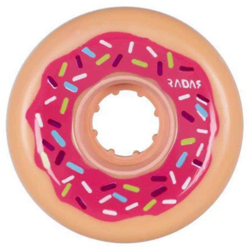 Radar Donut Quad Wheels - 4 Pack Set for Roller Skates, Skateboards & Scooters - High-Performance Outdoor & Indoor Wheels