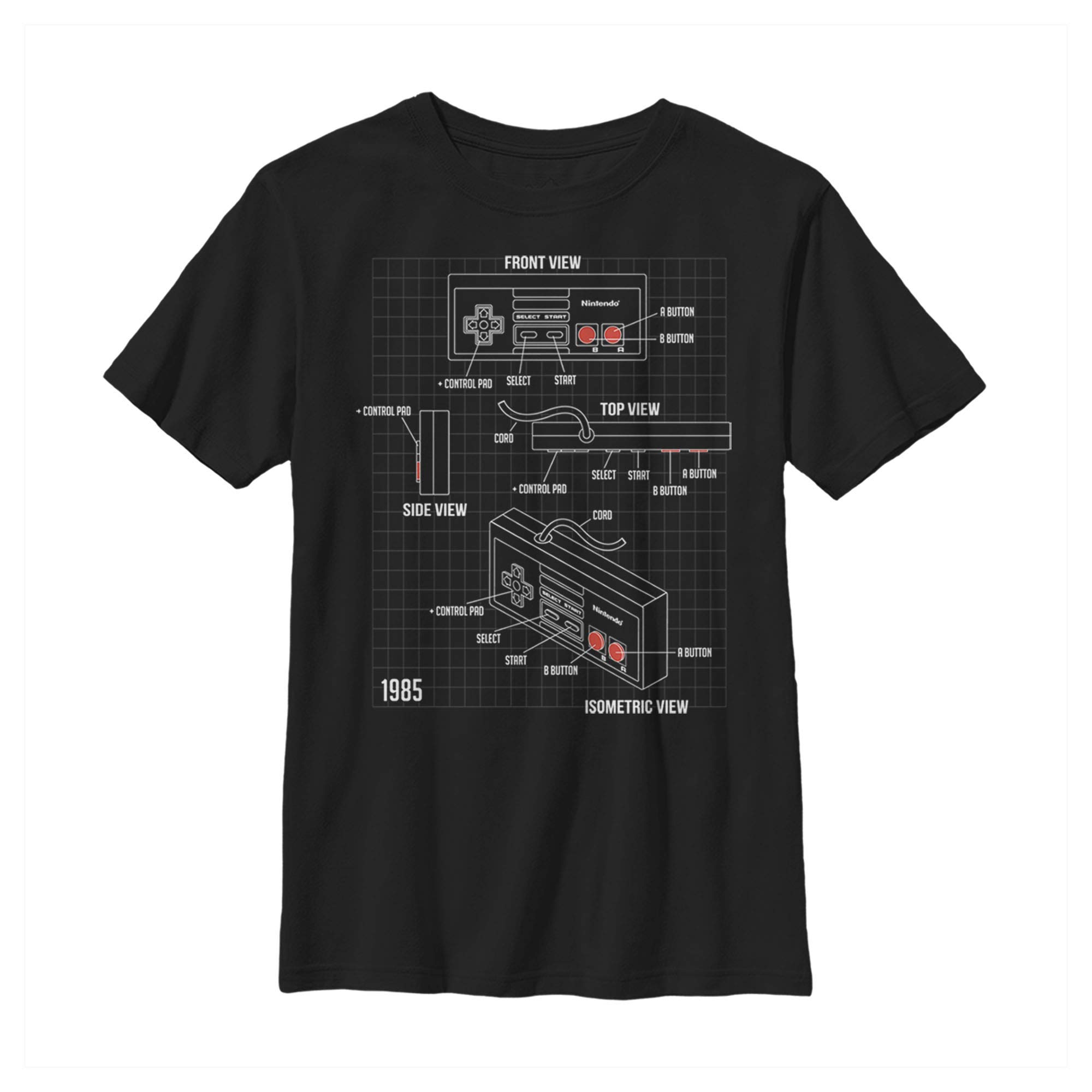 Nintendo NES Controller Graphic T-Shirt for Boys - Retro Gaming Tee for Kids, Gaming Enthusiasts & Nintendo Fans