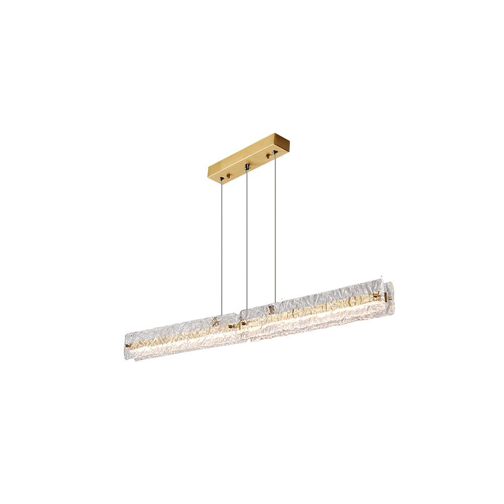 Modern LED Linear Pendant Light Fixture - Adjustable Dimmable Hanging Light for Kitchen Island, Dining Room & Office Lighting - Energy Saving Contemporary Ceiling Lamp
