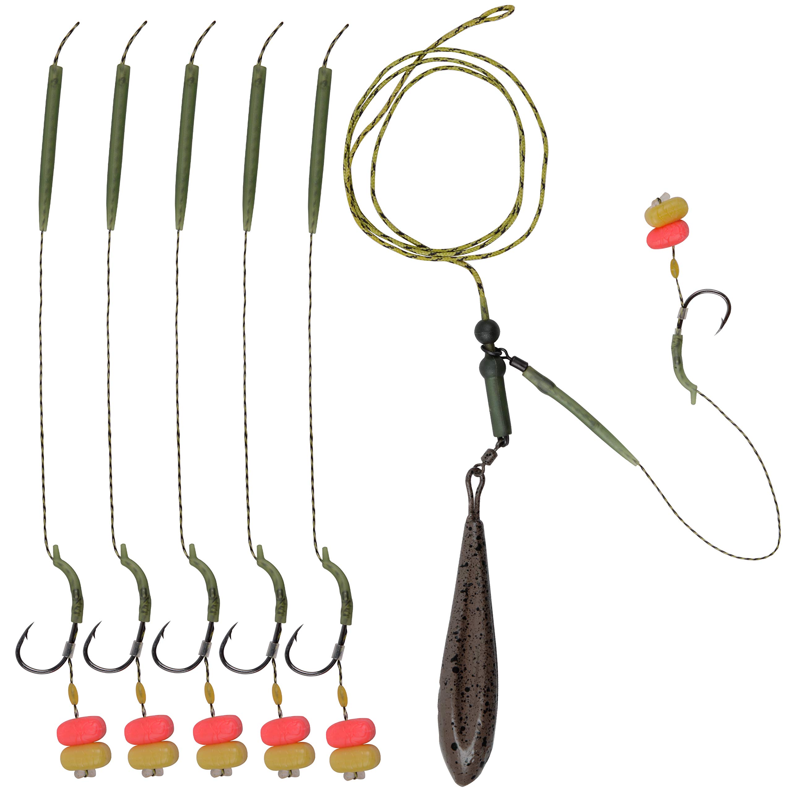 Carp Fishing Rigs Kit with Sinkers & Hooks for Freshwater Angling