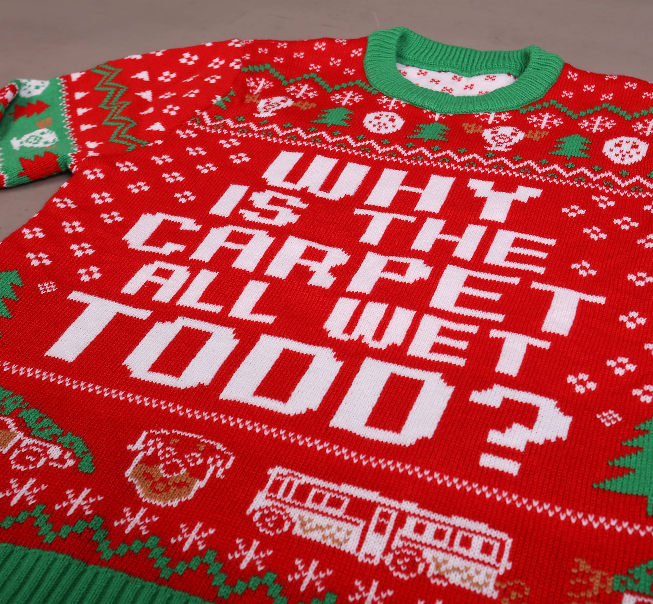 Todd Red Ugly Christmas Sweater - Funny Christmas Vacation Movie Quote Sweatshirt for Holiday Parties & Festive Gatherings