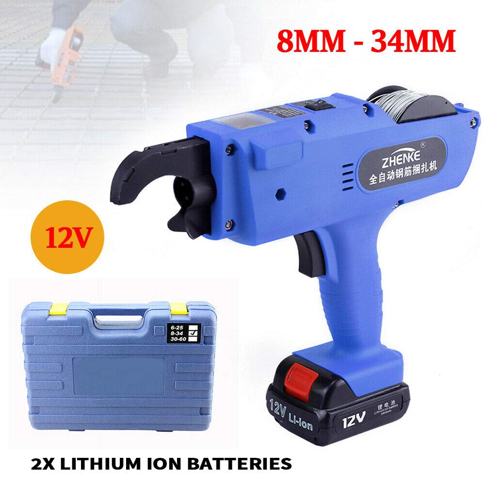Automatic Electric Rebar Tying Machine - Handheld Steel Bar Binding Tool for Reinforcing Rods | Construction, Concrete Work & DIY Projects