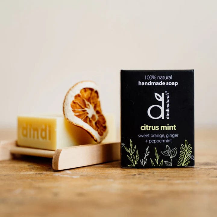 Dindi Naturals Citrus Mint Handmade Soap Bar 110g - Natural & Organic for Sensitive Skin - Perfect for Daily Bath, Shower & Gift Giving