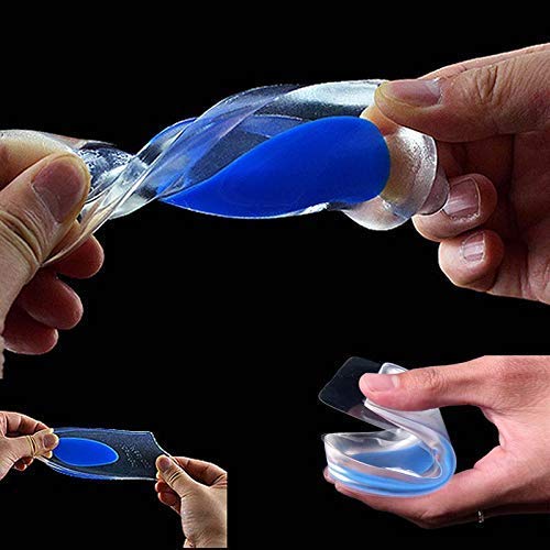 Perriha Moisturizing Silicone Heel Socks & Gel Pads for Cracked Heels - Plantar Fasciitis Relief, Heel Pain & Bone Spurs - Shock Absorbing Shoe Inserts for Men & Women (2-Pack) | Perfect for Overnight Foot Care, Work Shoes & Daily Comfort