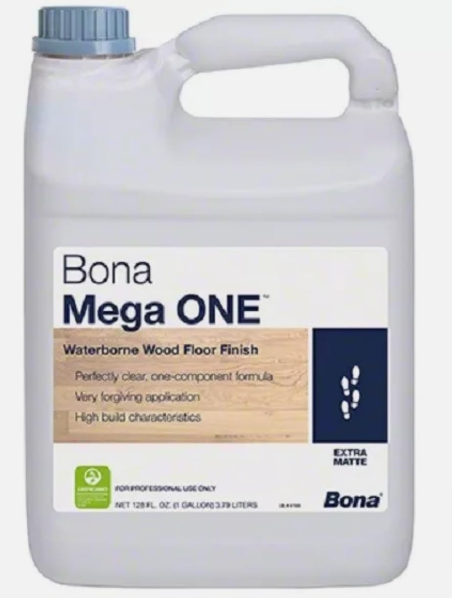 BONA MEGA ONE Water-Based Matte Floor Finish - 1 Gallon (WT300918001) - 2 Pack for Hardwood Floors - Perfect for Home, Office & Commercial Use