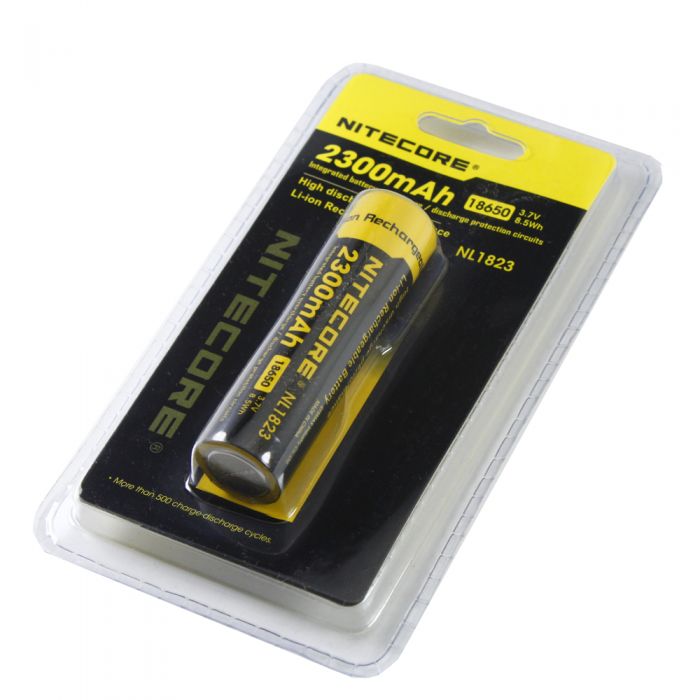 Nitecore NL1823 18650 Rechargeable Battery 2300mAh - High Performance Lithium-Ion Battery for Flashlights, Vape Mods, and Portable Electronics