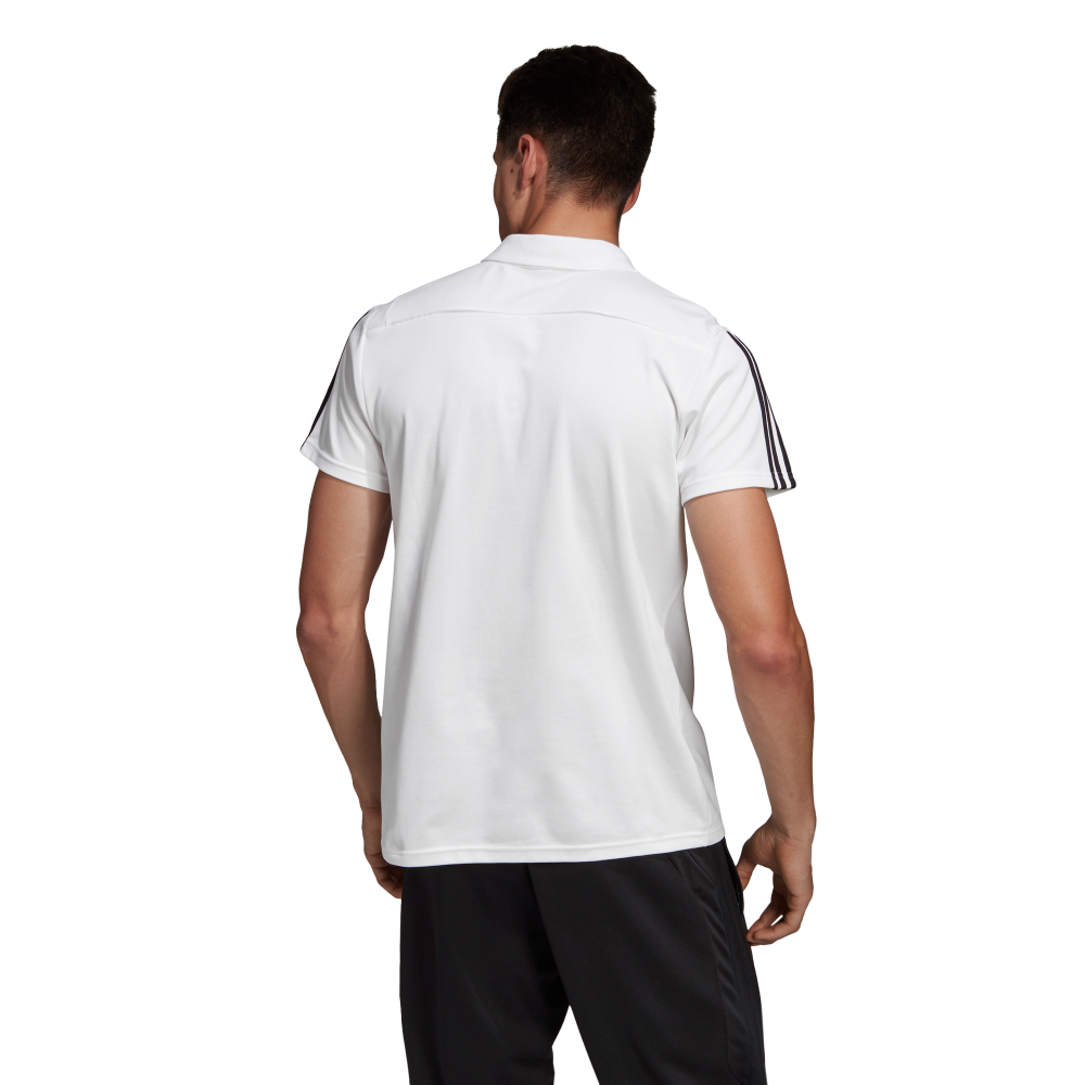 Adidas Adult Tiro 19 Polo Shirt - Men's Training & Soccer Jersey - White/Black - Breathable Performance Fabric for Gym, Workouts & Sports