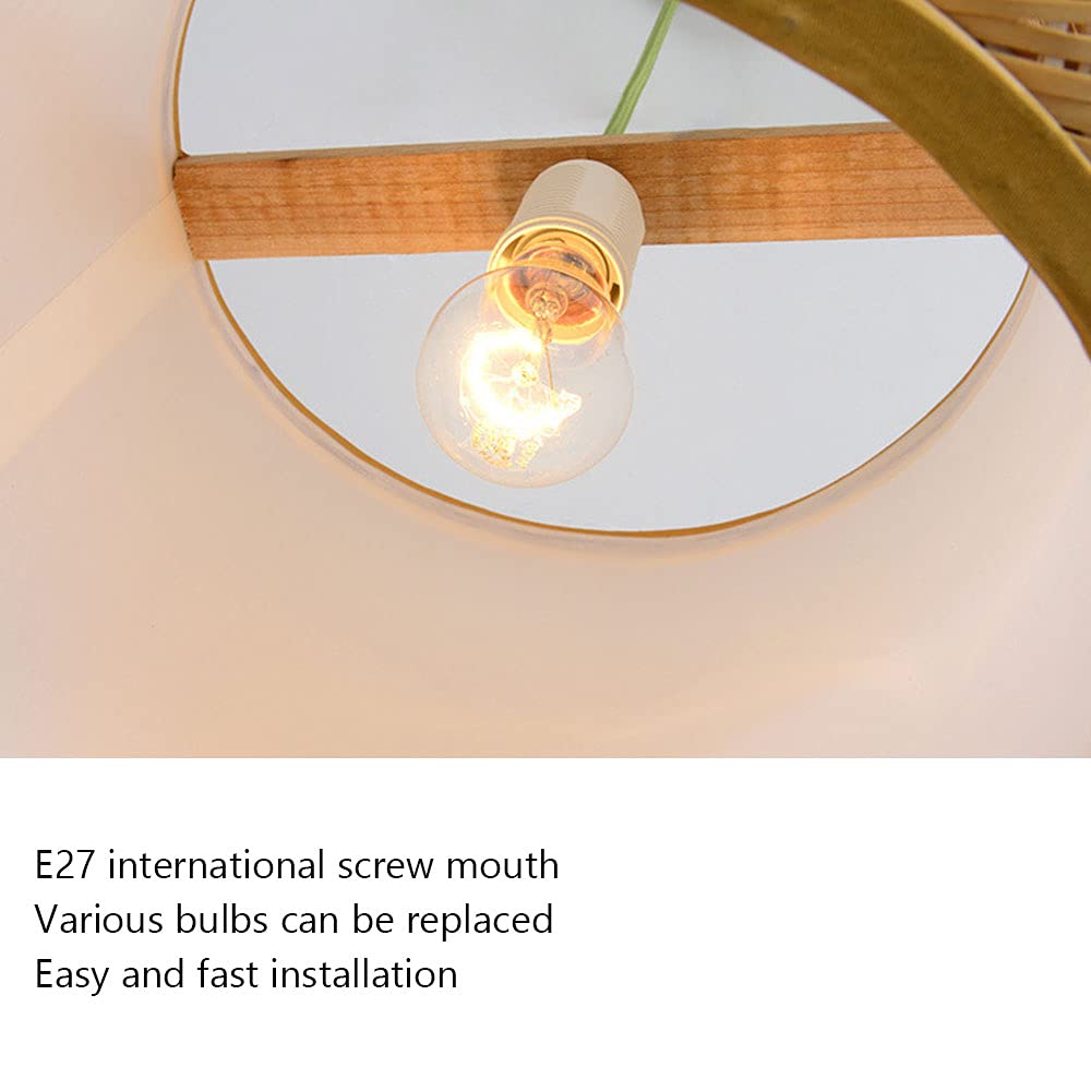 Modern LED Bamboo Chandelier - Industrial Pendant Light with Chinese Style for Dining Room, Farmhouse & Lodge Decor | Perfect for Wedding, Living Room & Ceiling Lighting