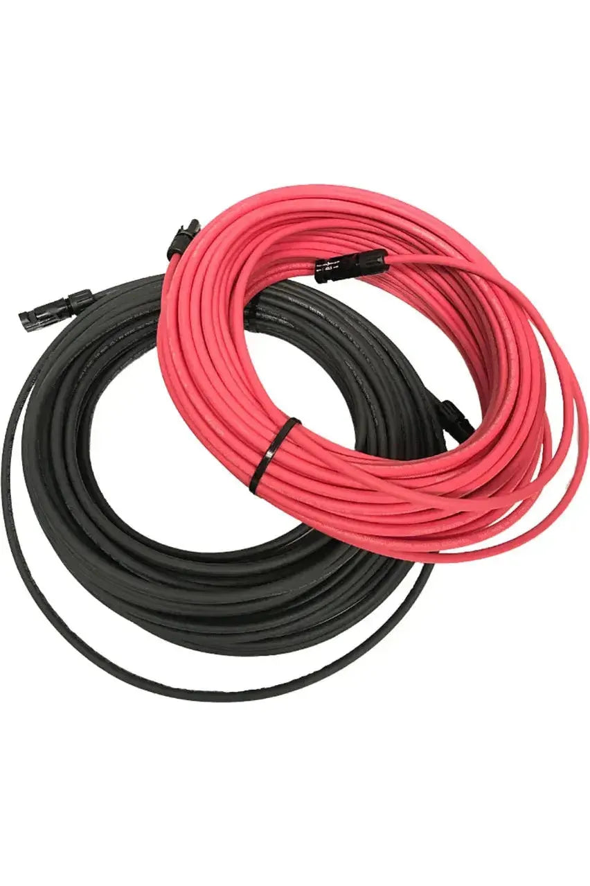 100ft 10 AWG Solar PV Wire - Black & Red Copper Cable for Solar Panel Systems - Outdoor Use, Photovoltaic Installations, Renewable Energy Projects