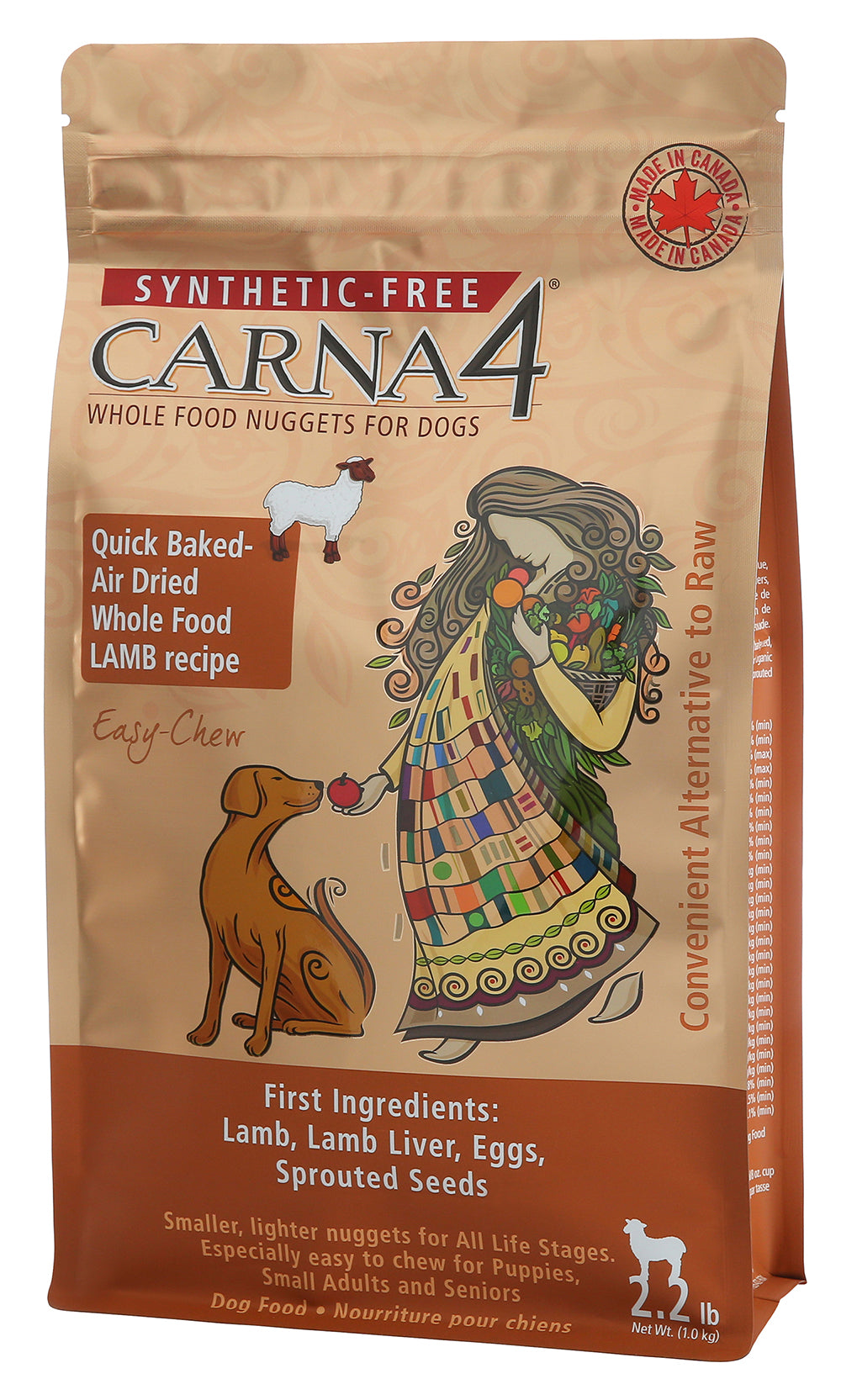 Organic Grain-Free Lamb Dog Food | Easy-to-Chew Dry Kibble for Small & Senior Dogs | Perfect for Sensitive Stomachs & Allergies | Healthy Daily Meals & Training Treats