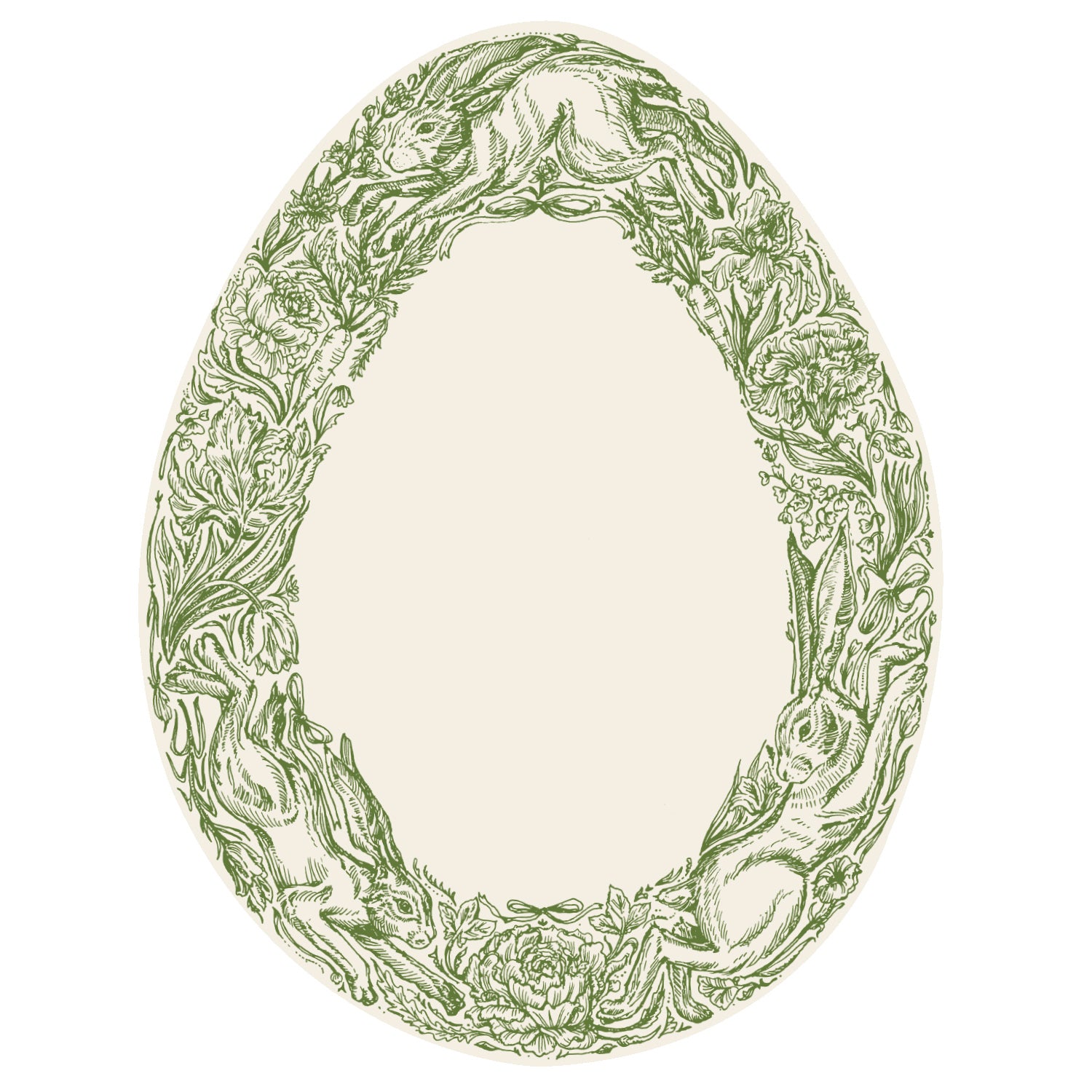 Greenhouse Hares Table Card - Elegant Floral Place Cards for Weddings, Dinner Parties & Special Events - Perfect for Table Setting Decorations