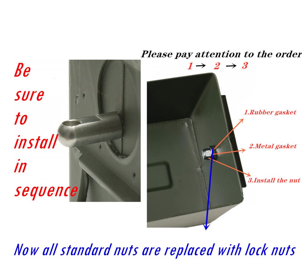 Heavy Duty Metal Ammo Can Lock Kit - Secure Locking Hardware for 50 Cal, Fat 50, 30 Cal, 20mm & 40mm Ammo Boxes | Perfect for Gun Range, Military Storage & Outdoor Hunting Gear Protection