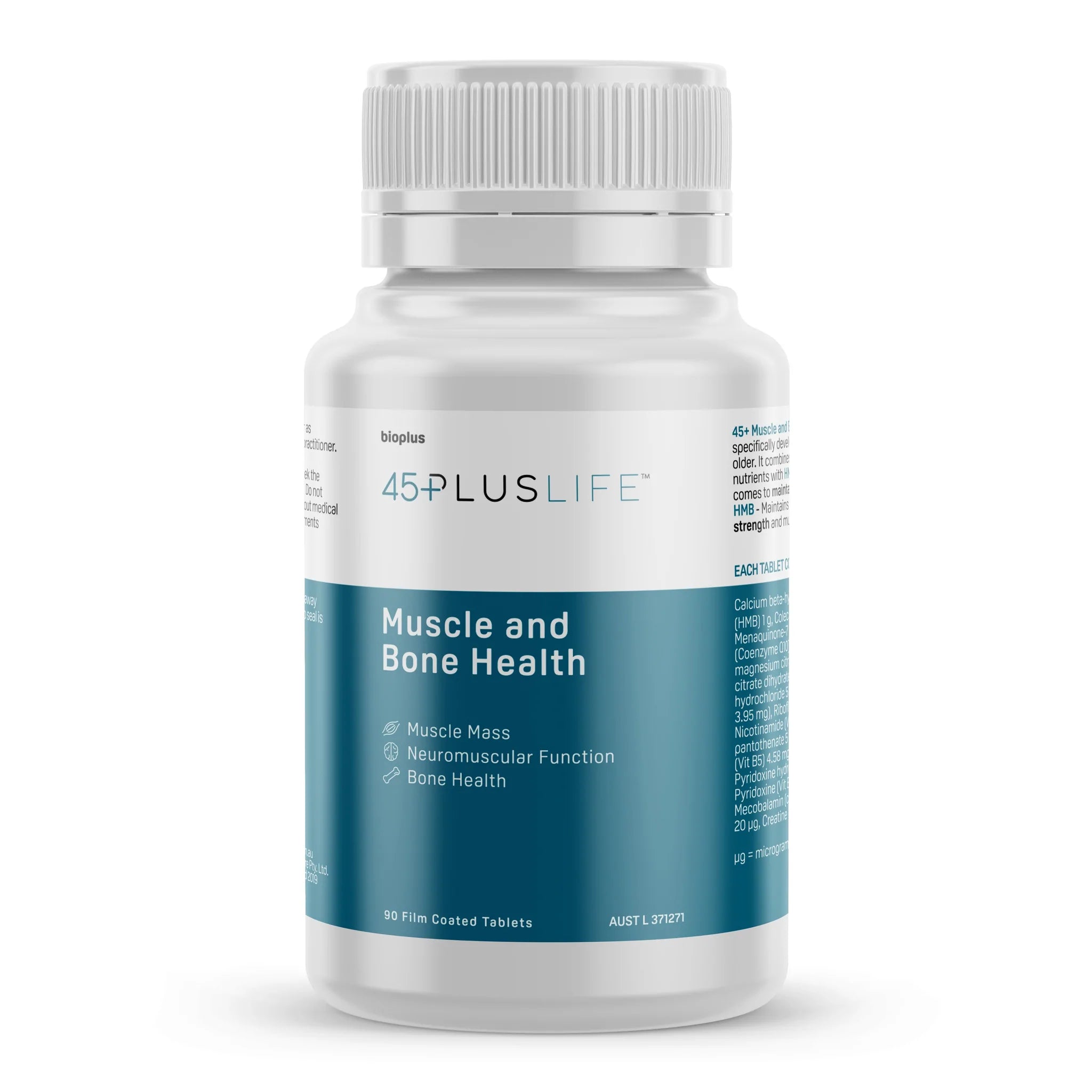 Bioplus 45 Plus - Advanced Muscle and Bone Health Supplement for Adults | Supports Joint Strength, Mobility & Recovery | Ideal for Active Lifestyles, Fitness Enthusiasts & Aging Wellness