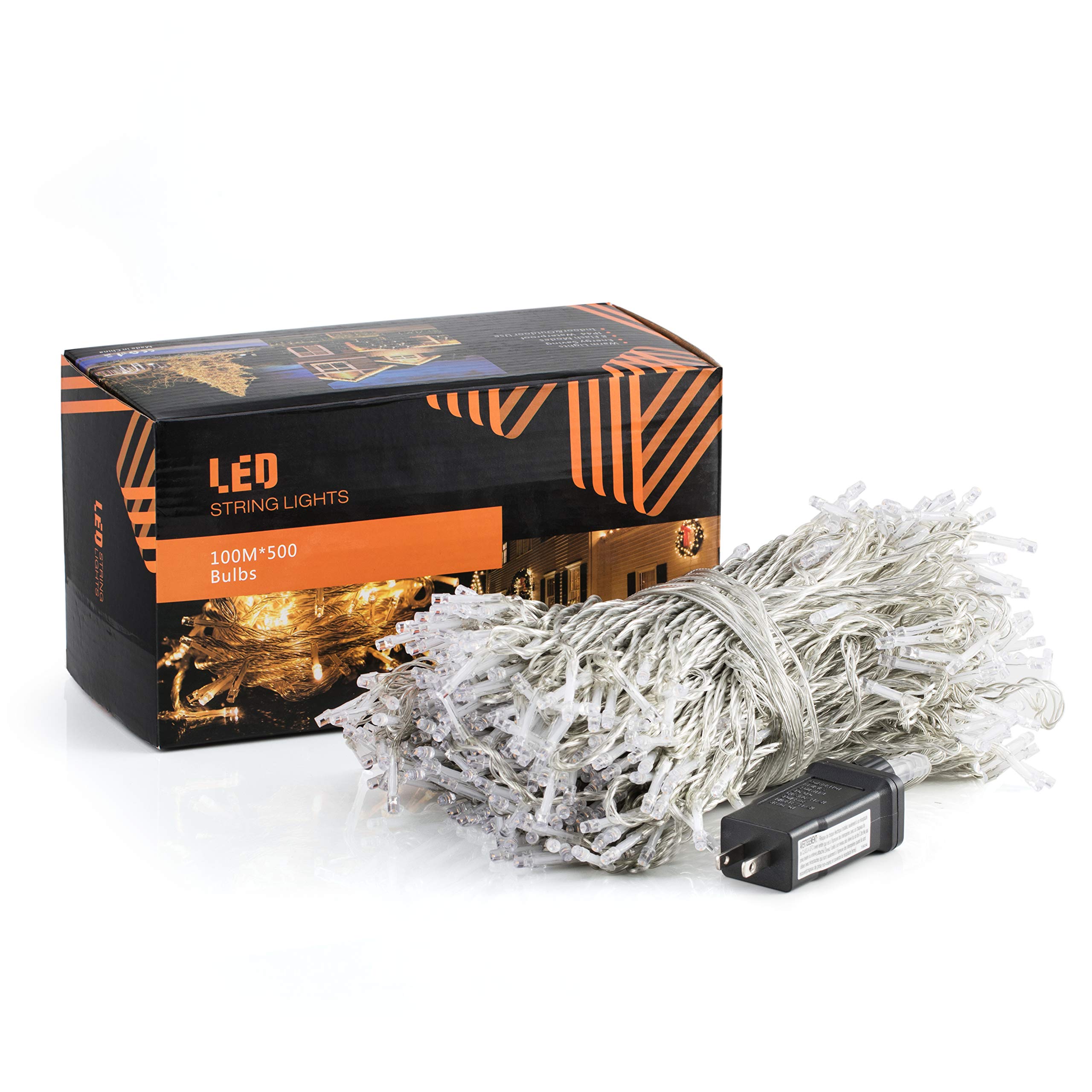 Quntis 500 LED Christmas String Lights 328ft, Waterproof Fairy Lights for Outdoor/Indoor - Home, Wedding, Party Decor