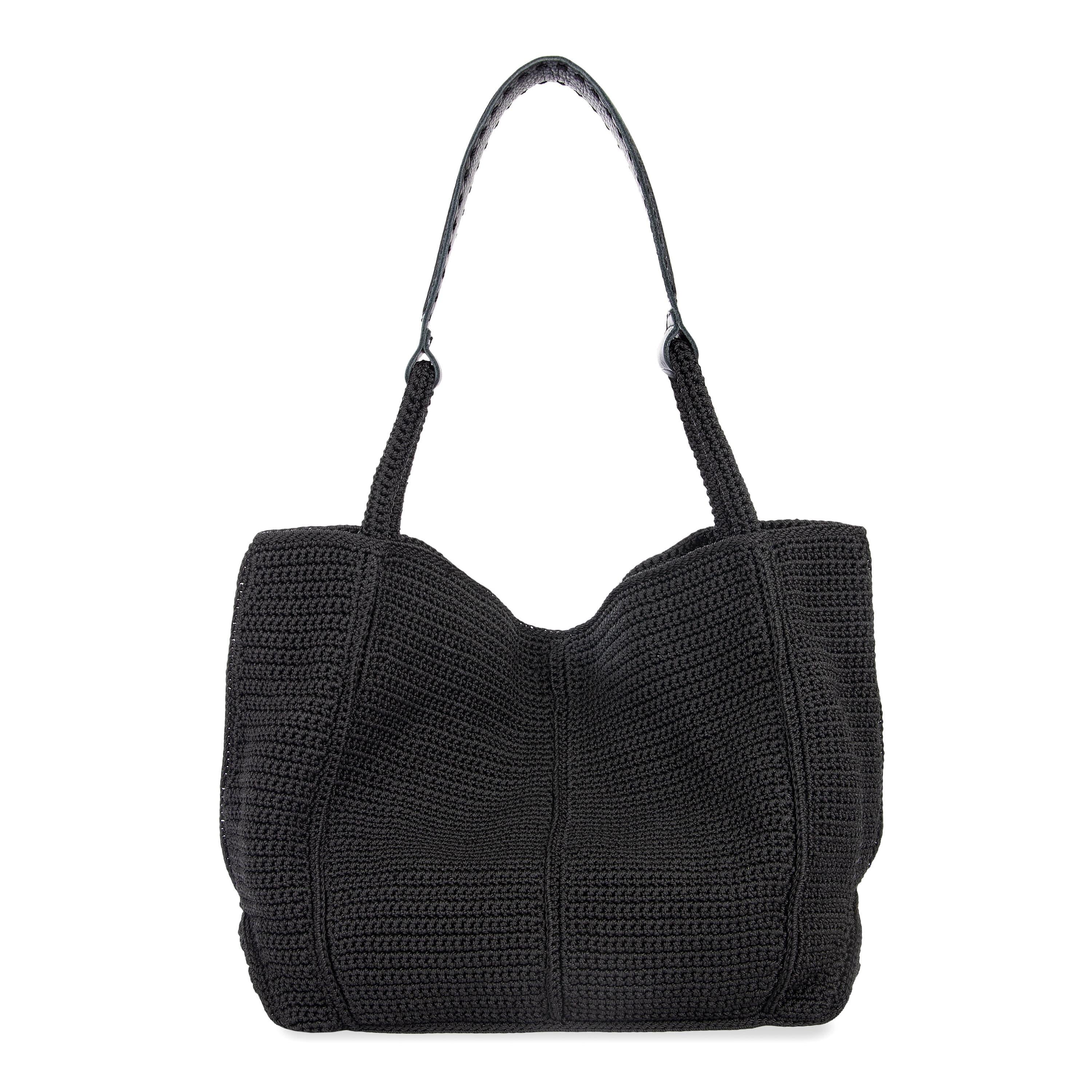 Hand Crochet Los Feliz Large Black Tote Bag - Stylish & Spacious for Beach, Shopping & Everyday Use