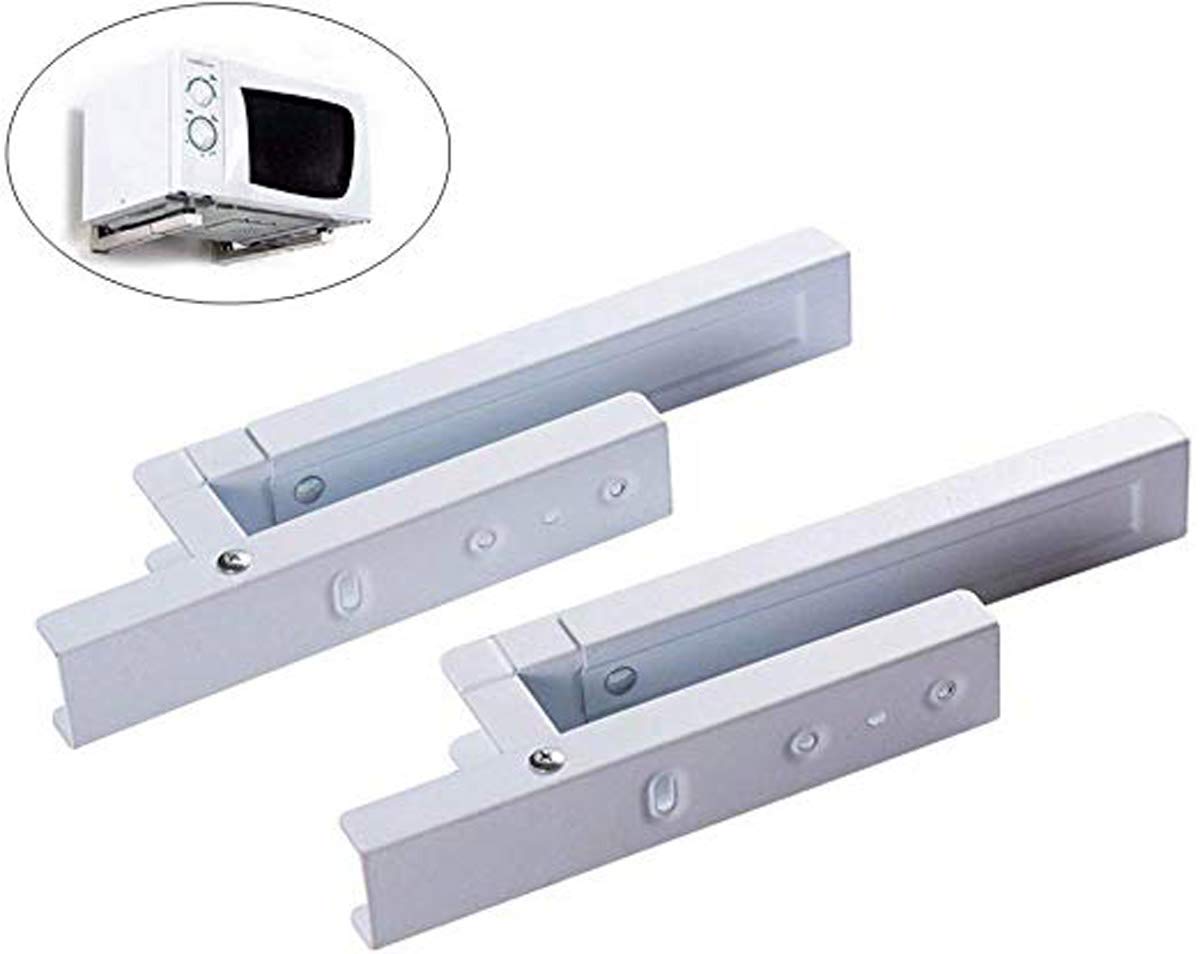 Universal Wall-Mounted Microwave Bracket - Heavy Duty Foldable Kitchen Shelf Rack for Ovens & Microwaves - Space Saving Solution for Small Kitchens, Dorms & RVs