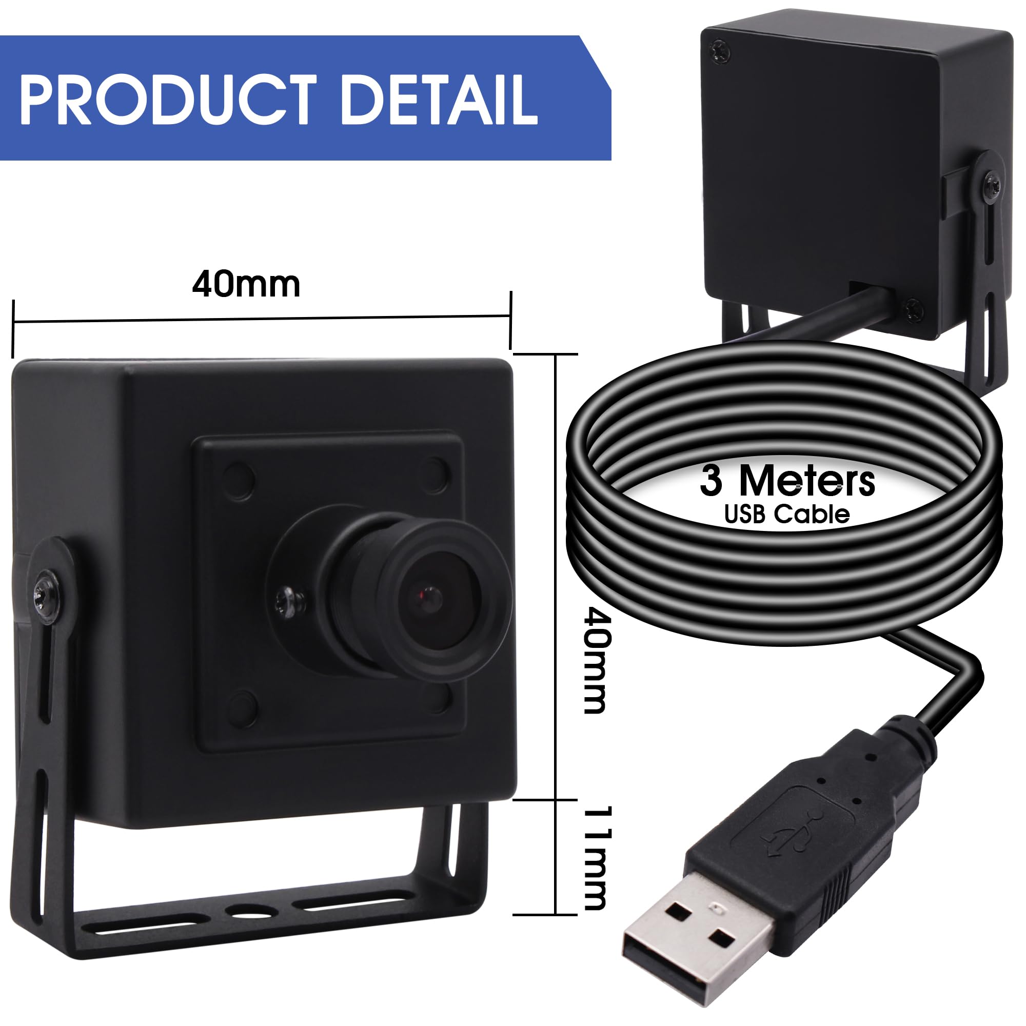 4K Ultra HD Webcam 2160P with IMX317 Sensor - Plug & Play USB Camera for Streaming, Video Calls & Conferencing (30 FPS) - Compatible with Windows, Mac, Linux PCs & Laptops - Perfect for Home Office, Remote Work, Zoom Meetings & Online Classes