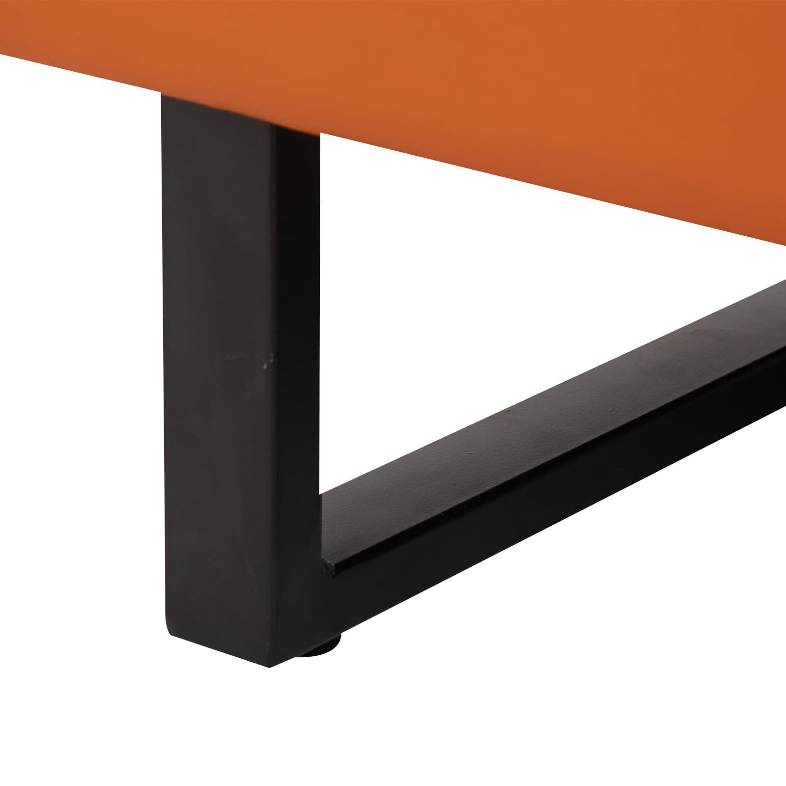 Modern Reception Chairs 3-Seat Waiting Room Bench with Thickened Cushion - PU Leather Entryway Sofa for Office, Salon & Lobby - Comfortable Seating Solution for Waiting Areas, Living Rooms & Commercial Spaces (Orange)