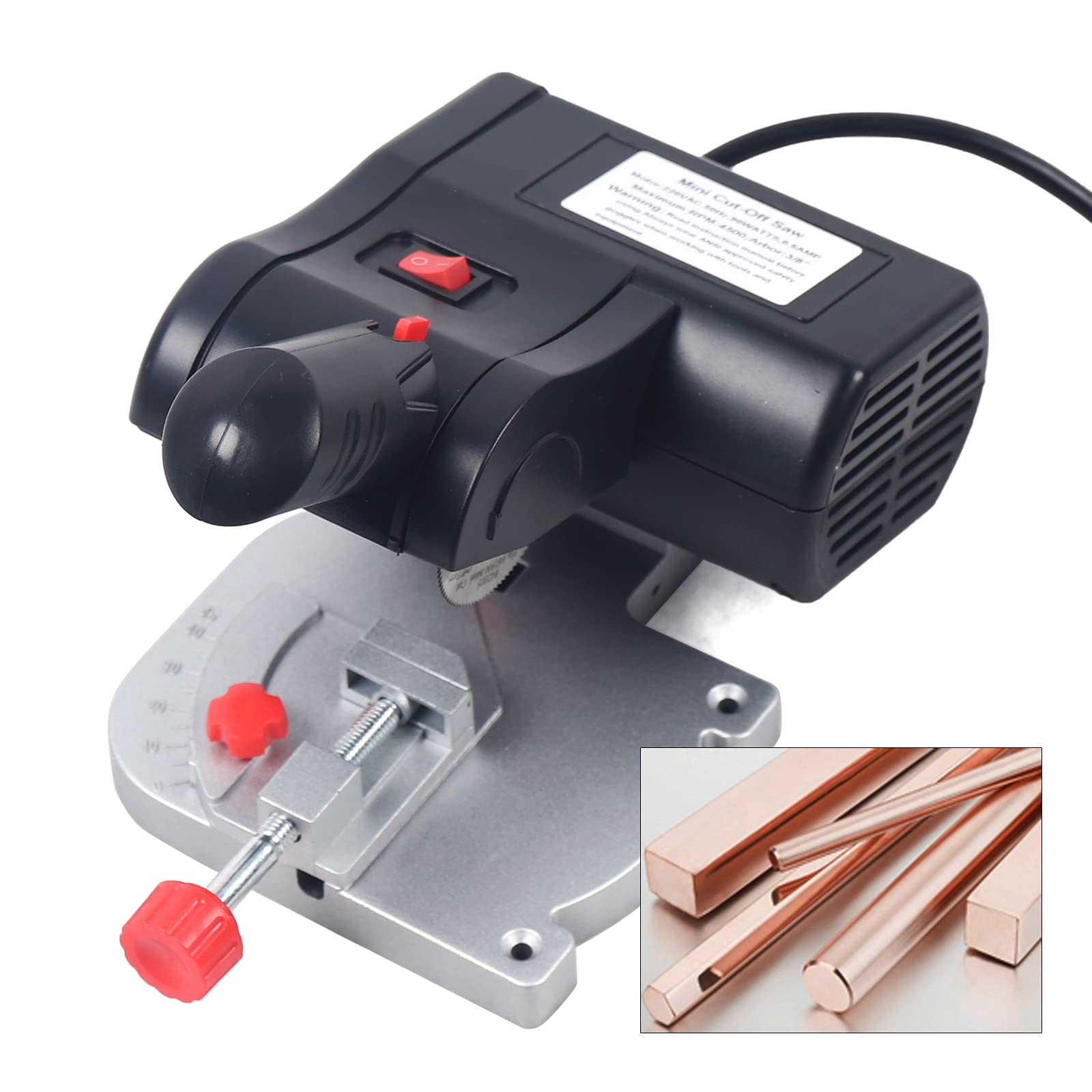 Mini Benchtop Cut-off Saw 4500 RPM 90W for Wood, Metal & Plastic Cutting - DIY & Craft Projects