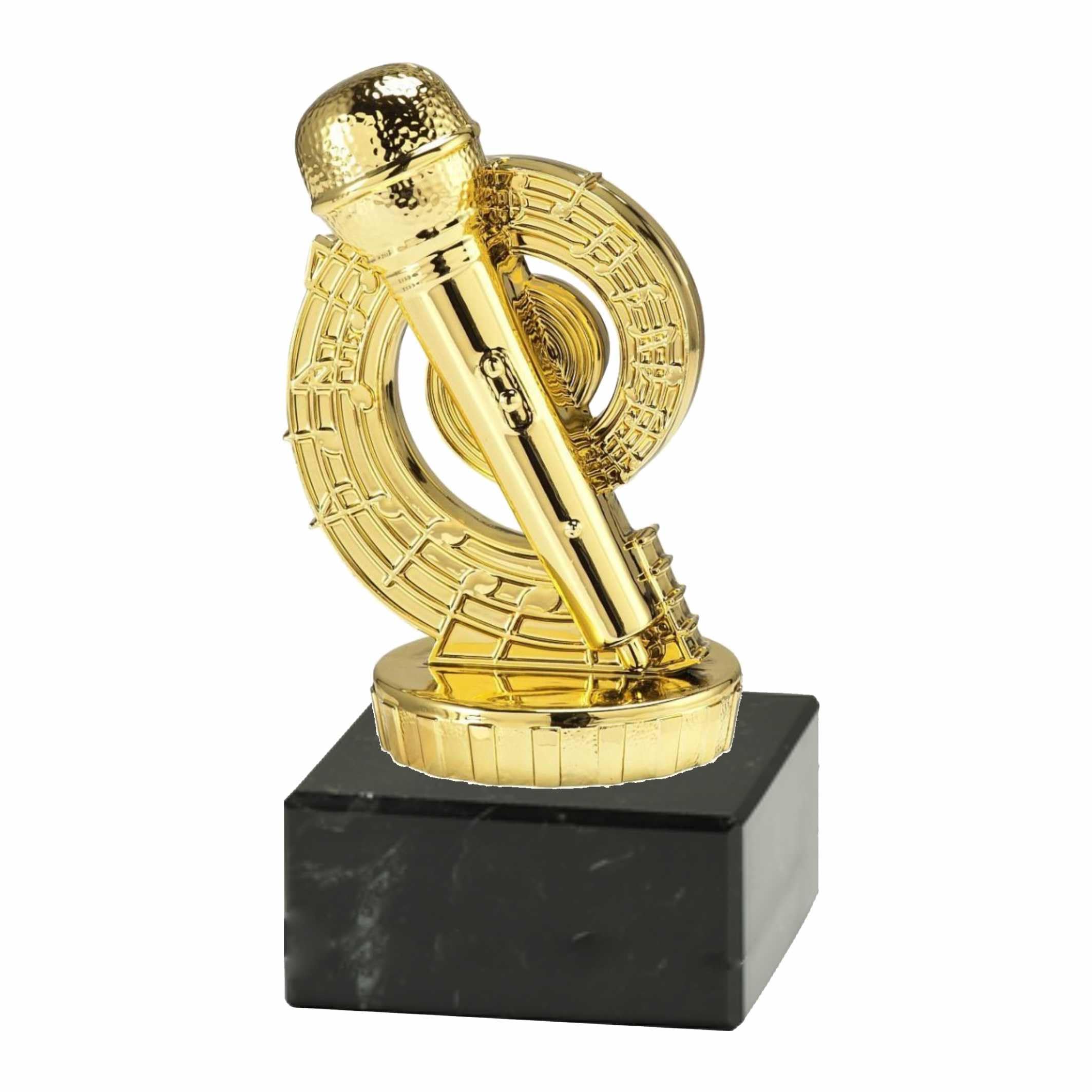 Trofeo ABS Karaoke Microphone with Black Marble Base - Perfect for Home Karaoke, Parties & Professional Performances