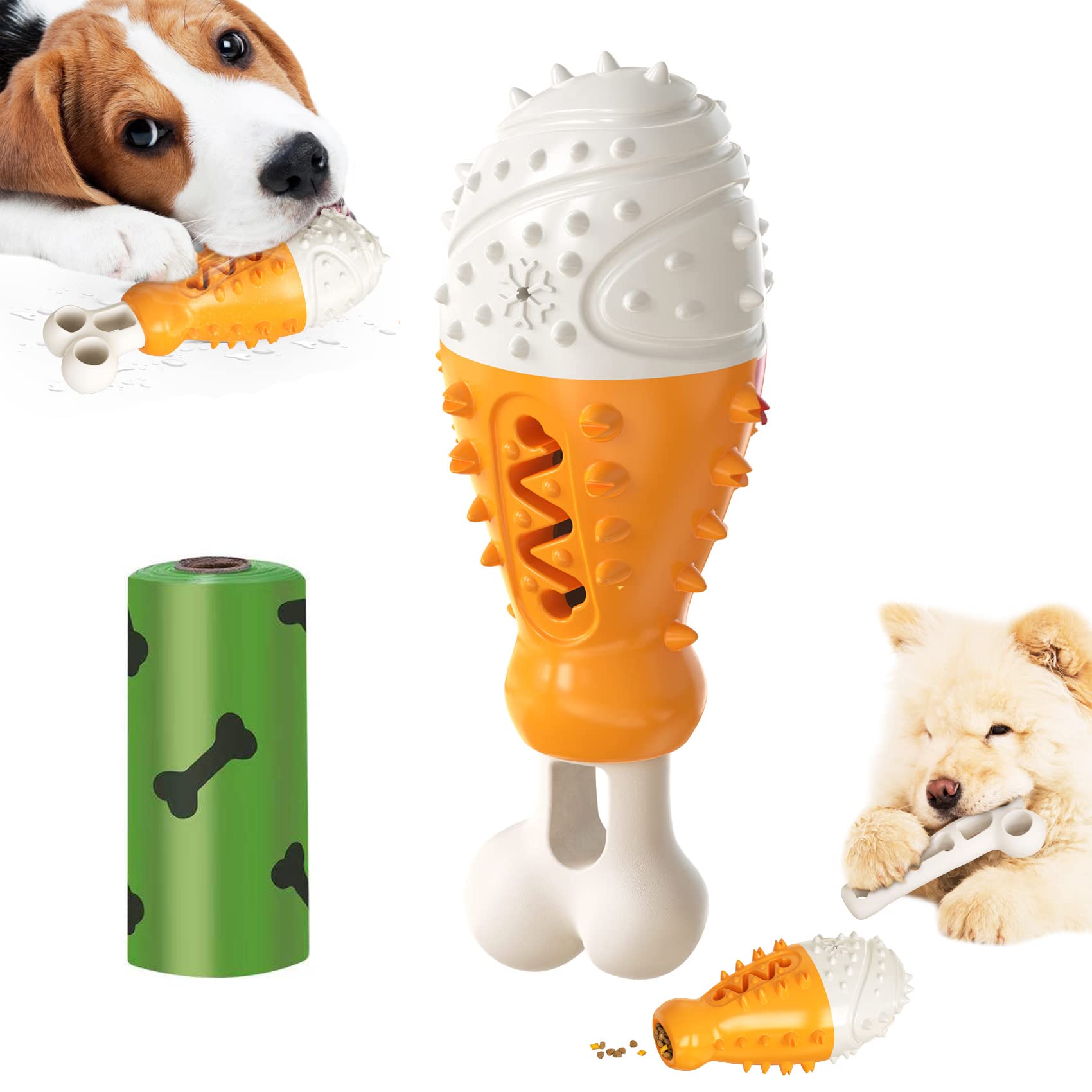 Durable Dog Chew Toys for Aggressive Chewers - Tough Puppy Training & Teeth Cleaning Chews with Slow Feeder Design - Interactive Pet Gift for Large & Small Dogs - Perfect for Playtime, Training & Dental Care