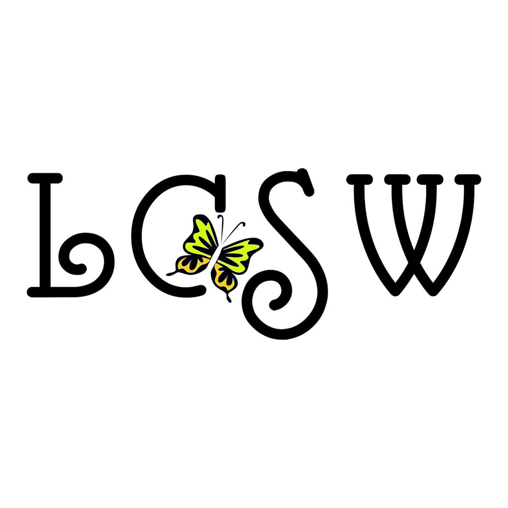 LCSW Oval Car Bumper Sticker - Durable Vinyl Decal for Cars & Laptops
