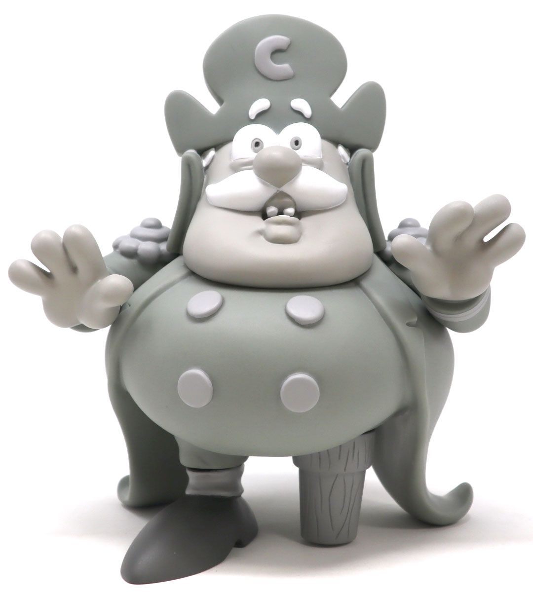 Ron English Cap'N Cornstarch Monotone Art Print - Pop Culture Collectible for Home & Office Decor