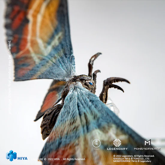HIYA 14-inch Godzilla King of The Monsters Action Figure - Mothra Reissue Version Collectible Toy for Movie Fans & Monster Enthusiasts | Perfect for Display, Gifts & Anime Collections