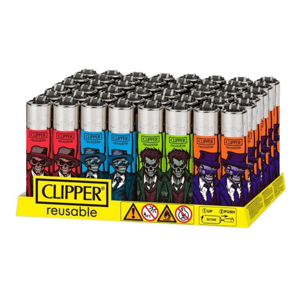 Zombie Gangster Clipper Lighters - Refillable & Windproof - Perfect for Smoking, Camping, and Outdoor Adventures
