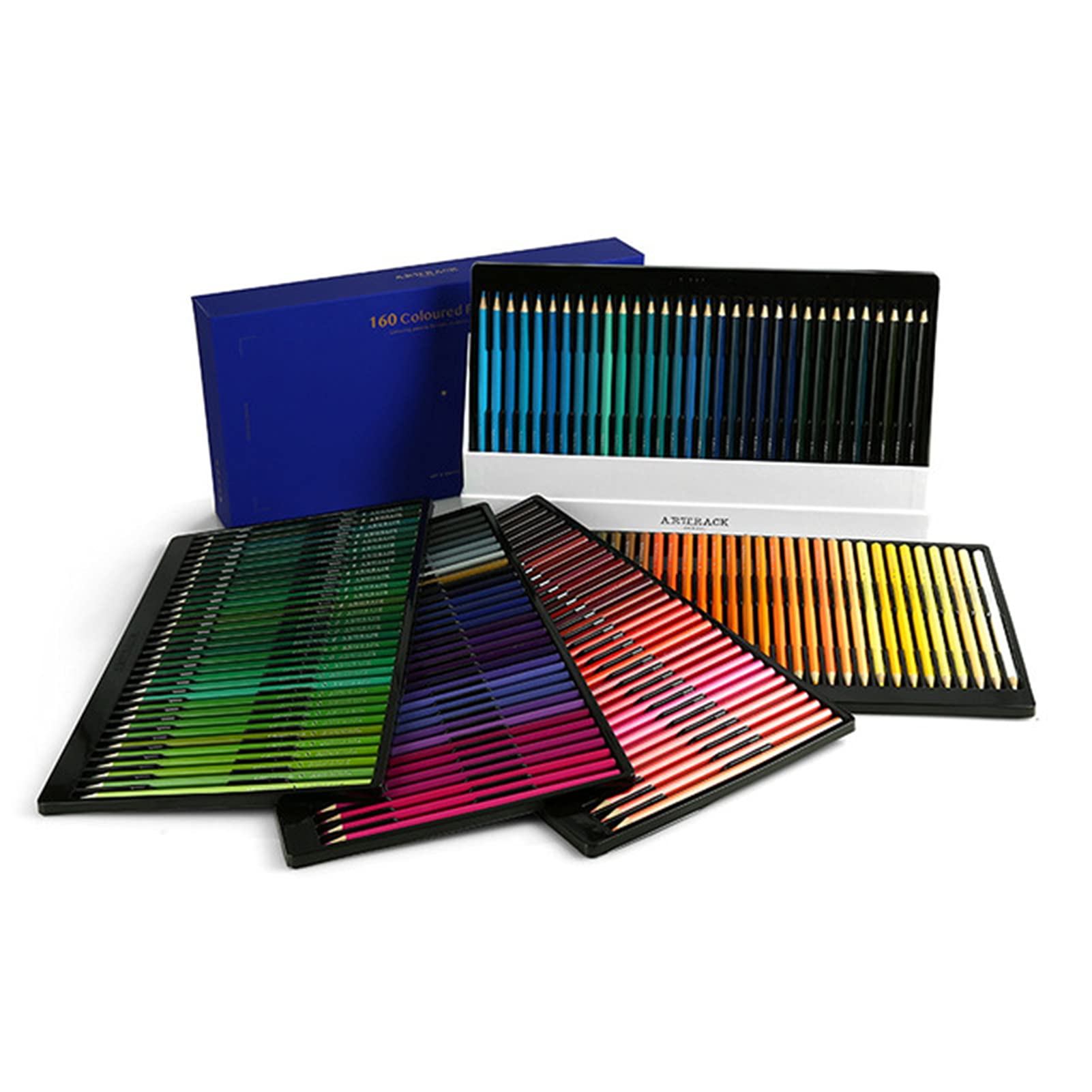 Aibesy Professional 72/120/160 Colored Pencils Set - Premium Oil-Based Art Pencils for Drawing, Sketching & Painting - Ideal for Artists, Students & Adults - Perfect for Coloring Books, Portraits & Landscape Art (160 Colors)