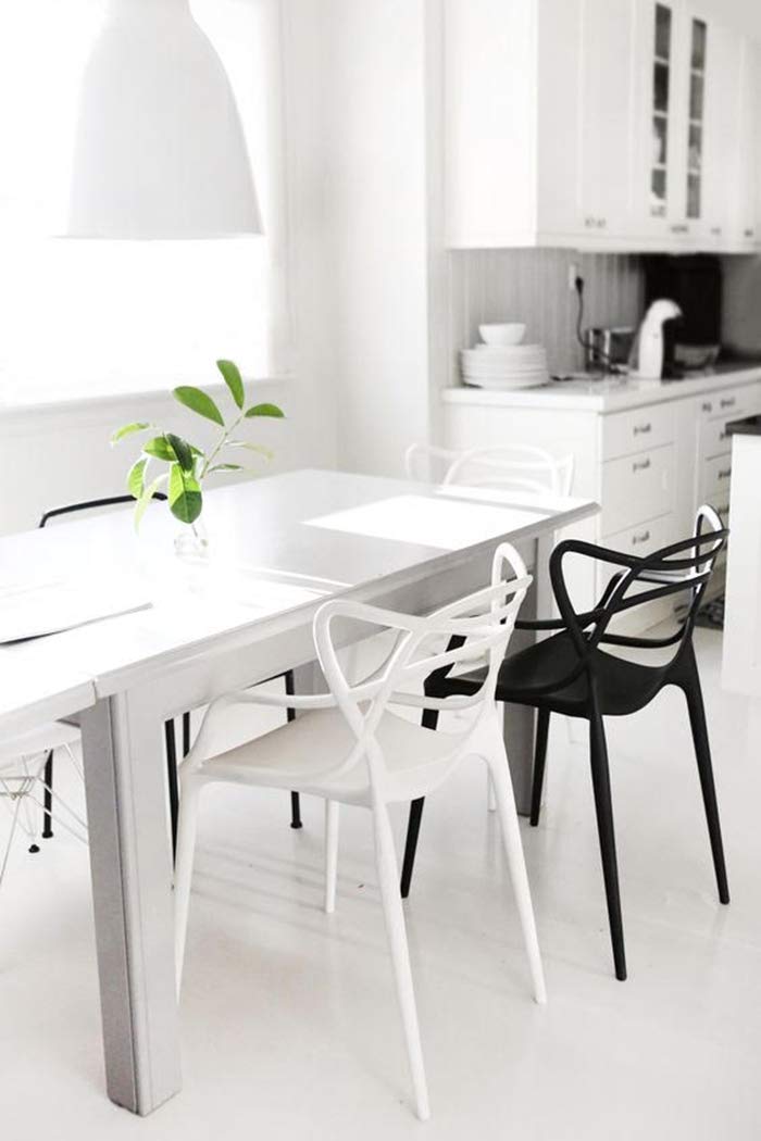 2xhome Modern Black Dining Room Chairs Set - Contemporary Designer Armchairs for Home, Office, Kitchen & Living Room - Indoor/Outdoor Use for Family Gatherings & Workspaces