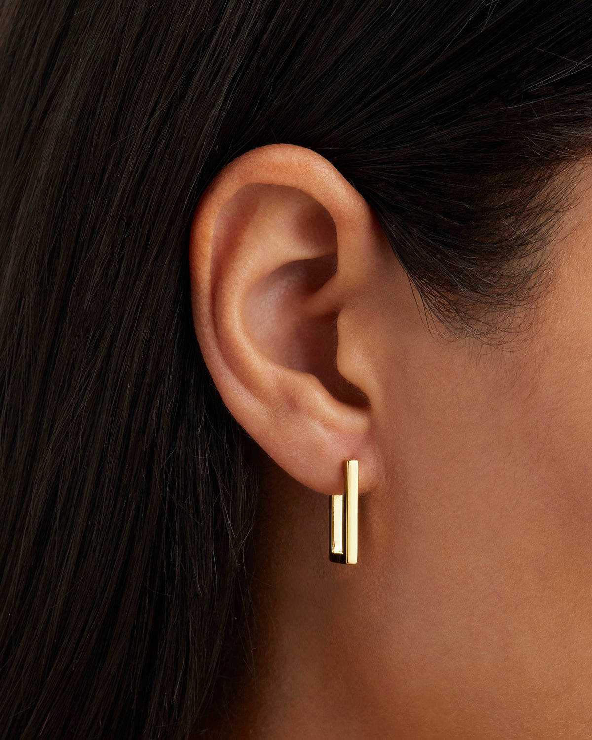 18K Gold Vermeil Devotion Hoop Earrings for Women - Elegant Minimalist Hoops for Everyday Wear, Gift Giving & Special Occasions
