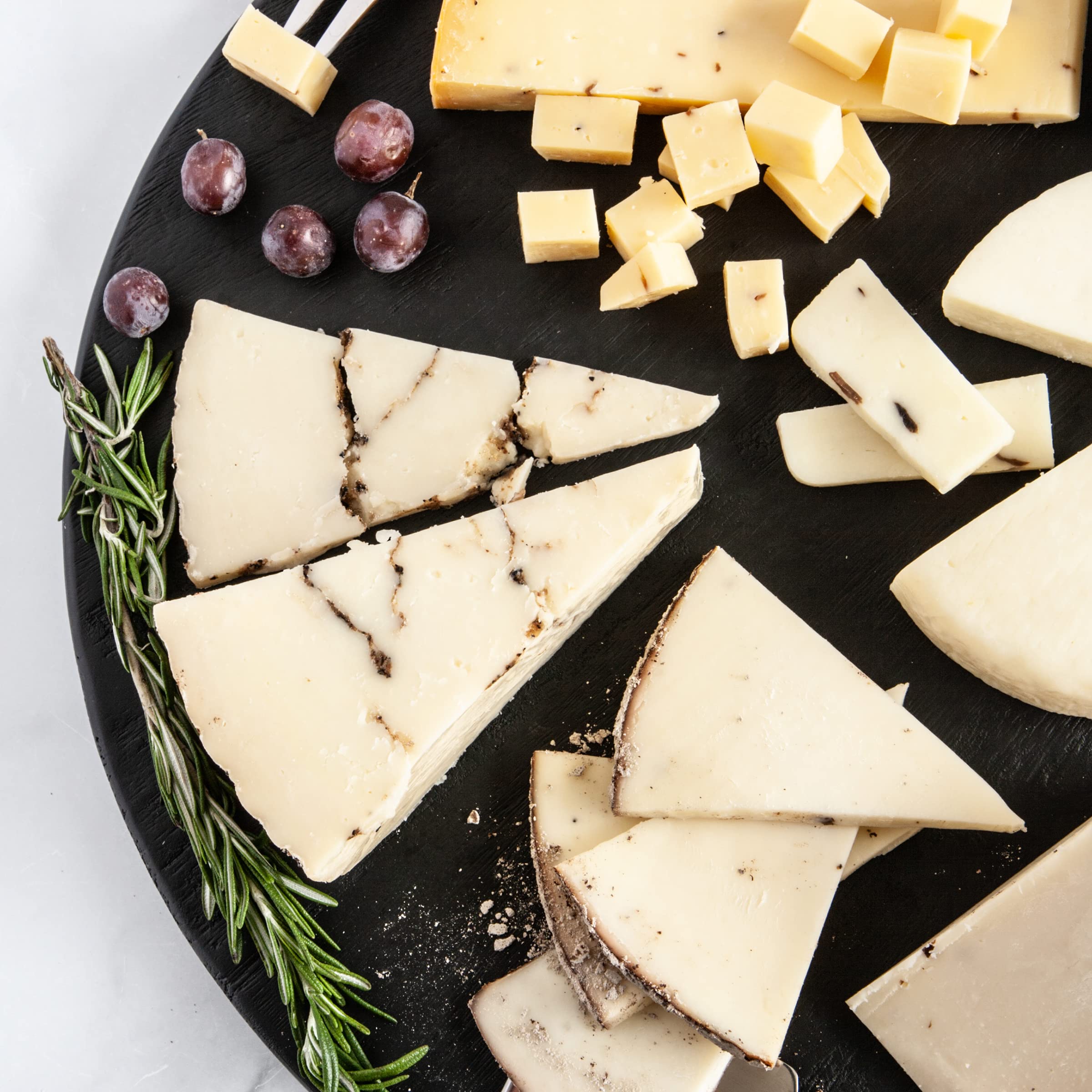 Premium igourmet Truffle Cheese Assortment - 5 Gourmet Truffle Cheeses: Boschetto al Tartufo Bianchetto, Raw Milk Gouda with Truffles, Moliterno Black Truffle Pecorino & Perlagrigia | Perfect for Wine Pairings, Charcuterie Boards & Gourmet Gifts