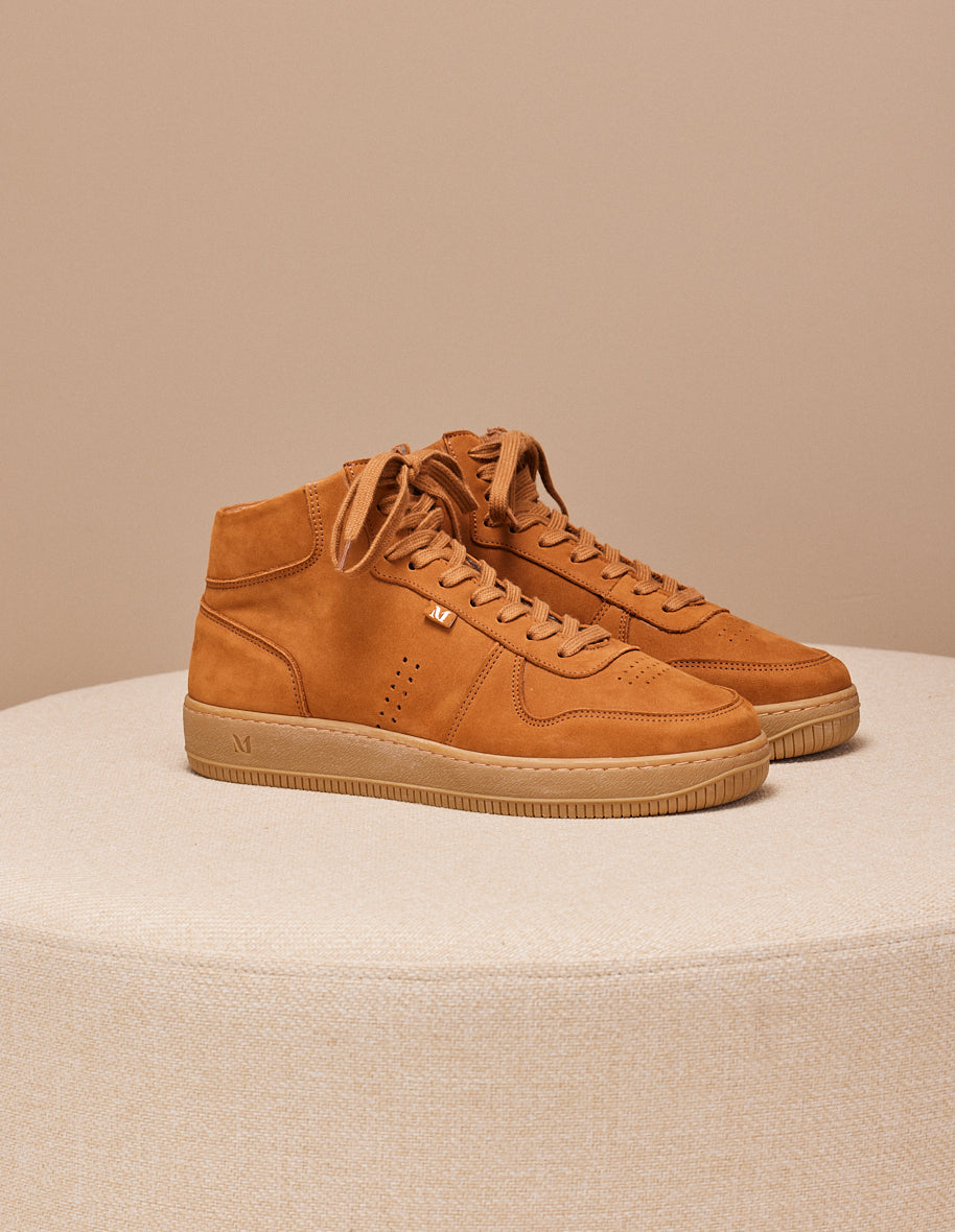 Premium Nubuck Leather Arnaud Climbing Baskets in Amber - Ideal for Rock Climbing, Hiking & Outdoor Adventures